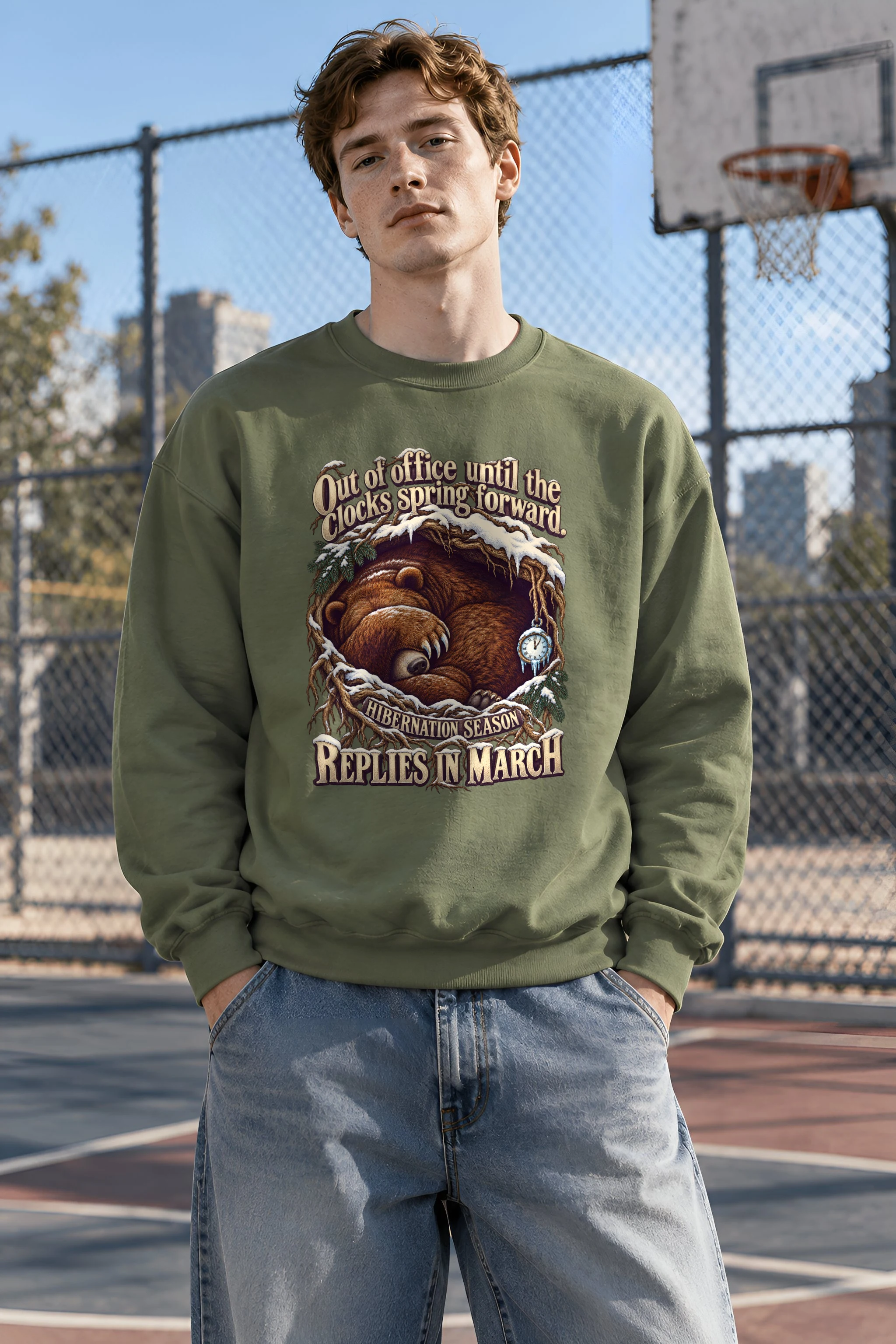 "Replies In March" Unisex Crewneck Sweatshirt