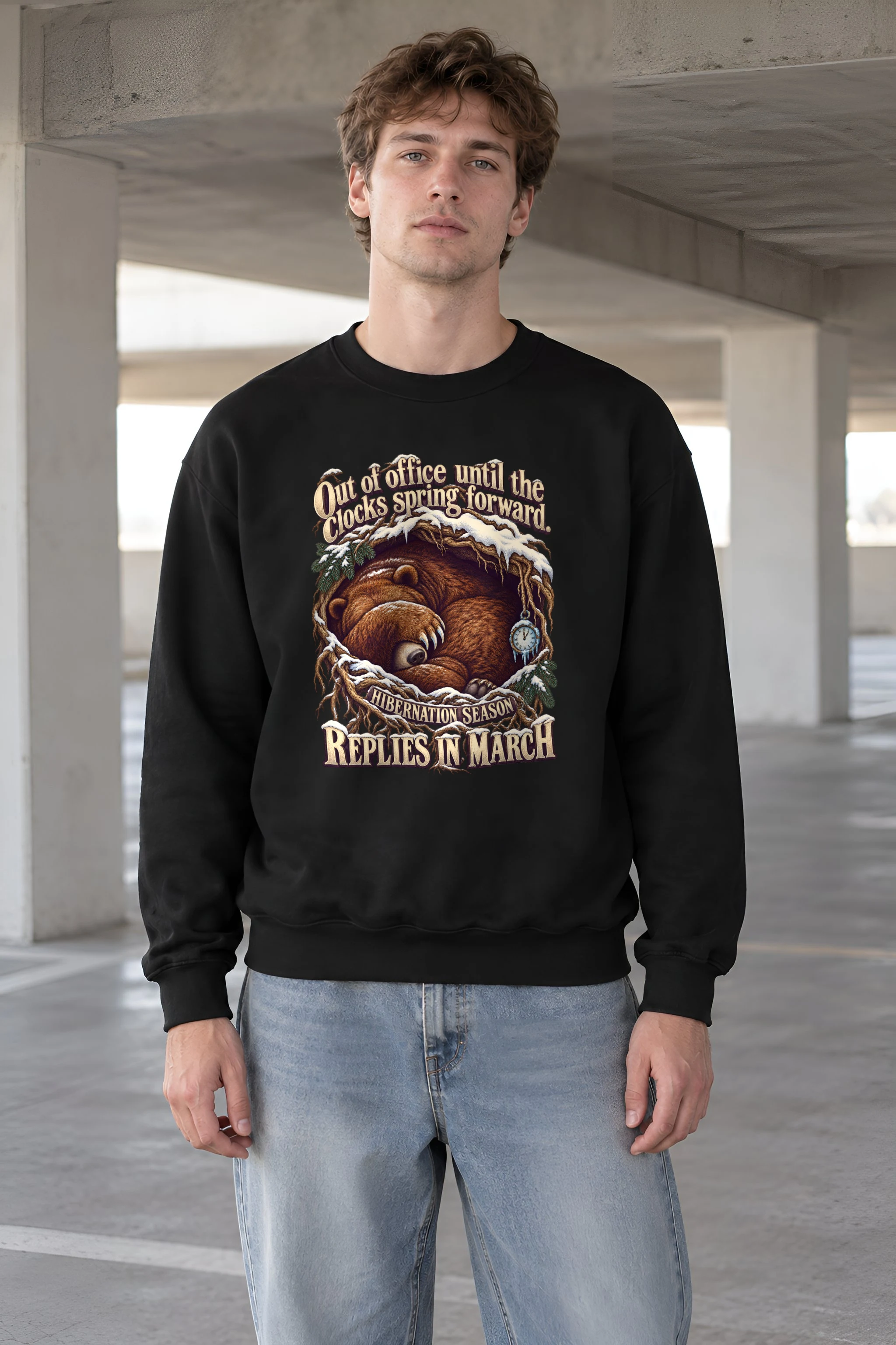 "Replies In March" Unisex Crewneck Sweatshirt