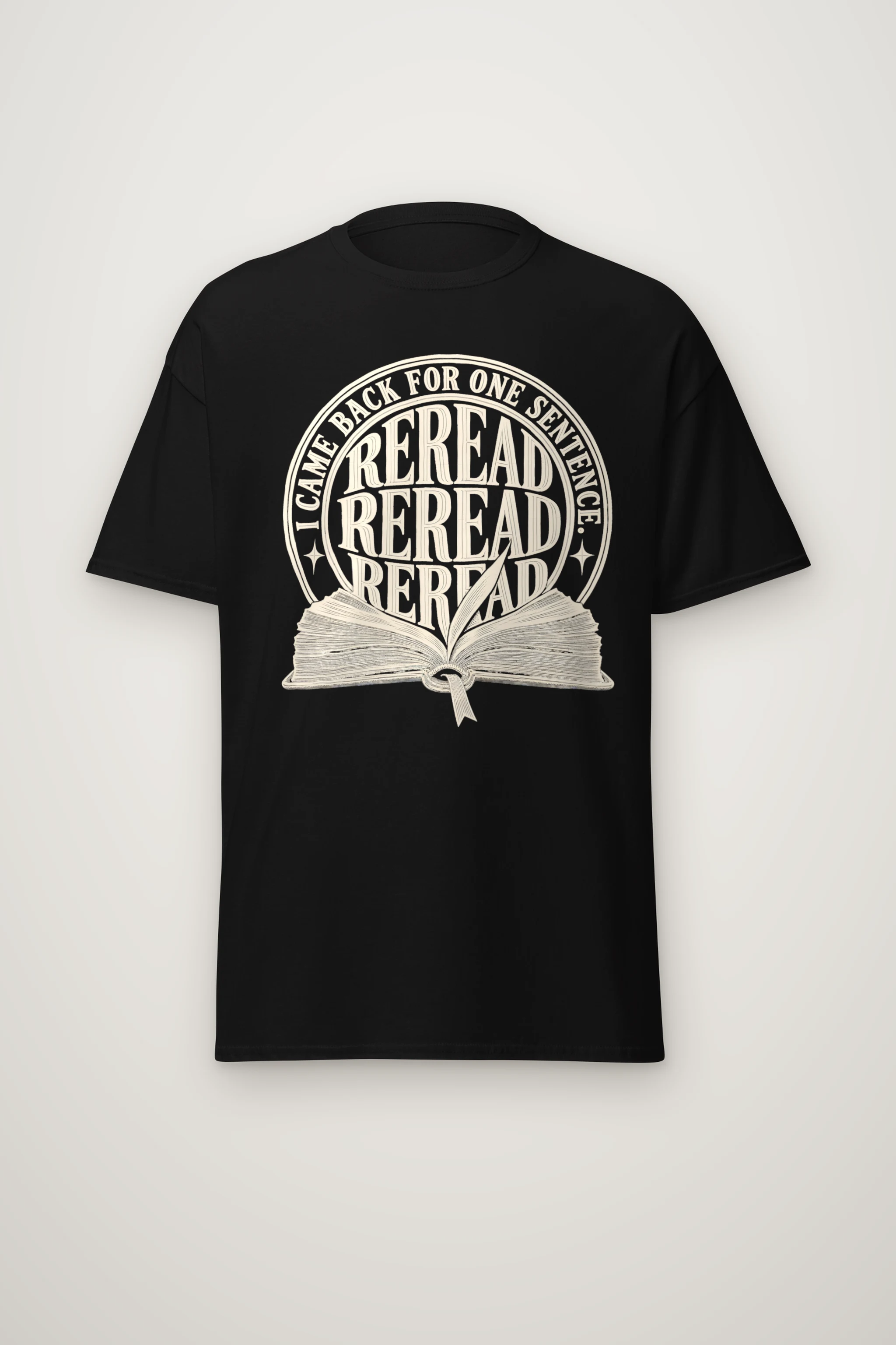 "Reread Open Book" Heavyweight Unisex Crewneck T-shirt