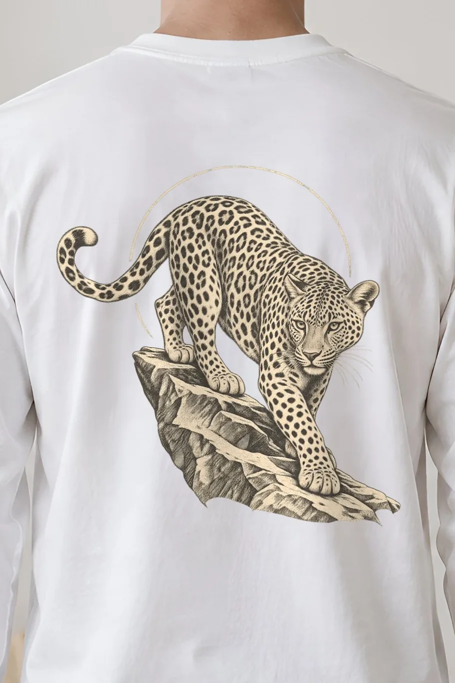 "Reserve Leopard" Unisex Longsleeve T-shirt - the graphic up close