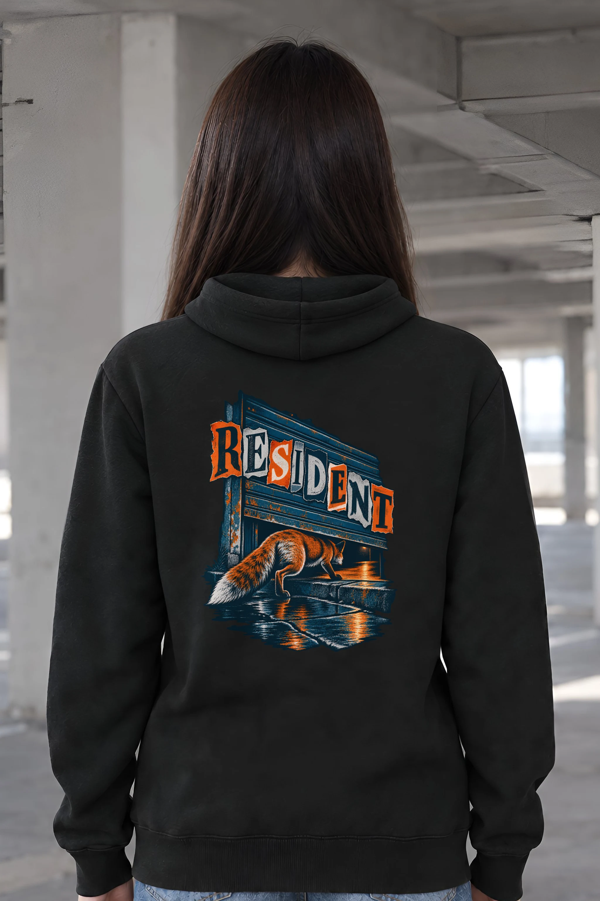 "RESIDENT" Heavy Blend Unisex Pullover Hoodie