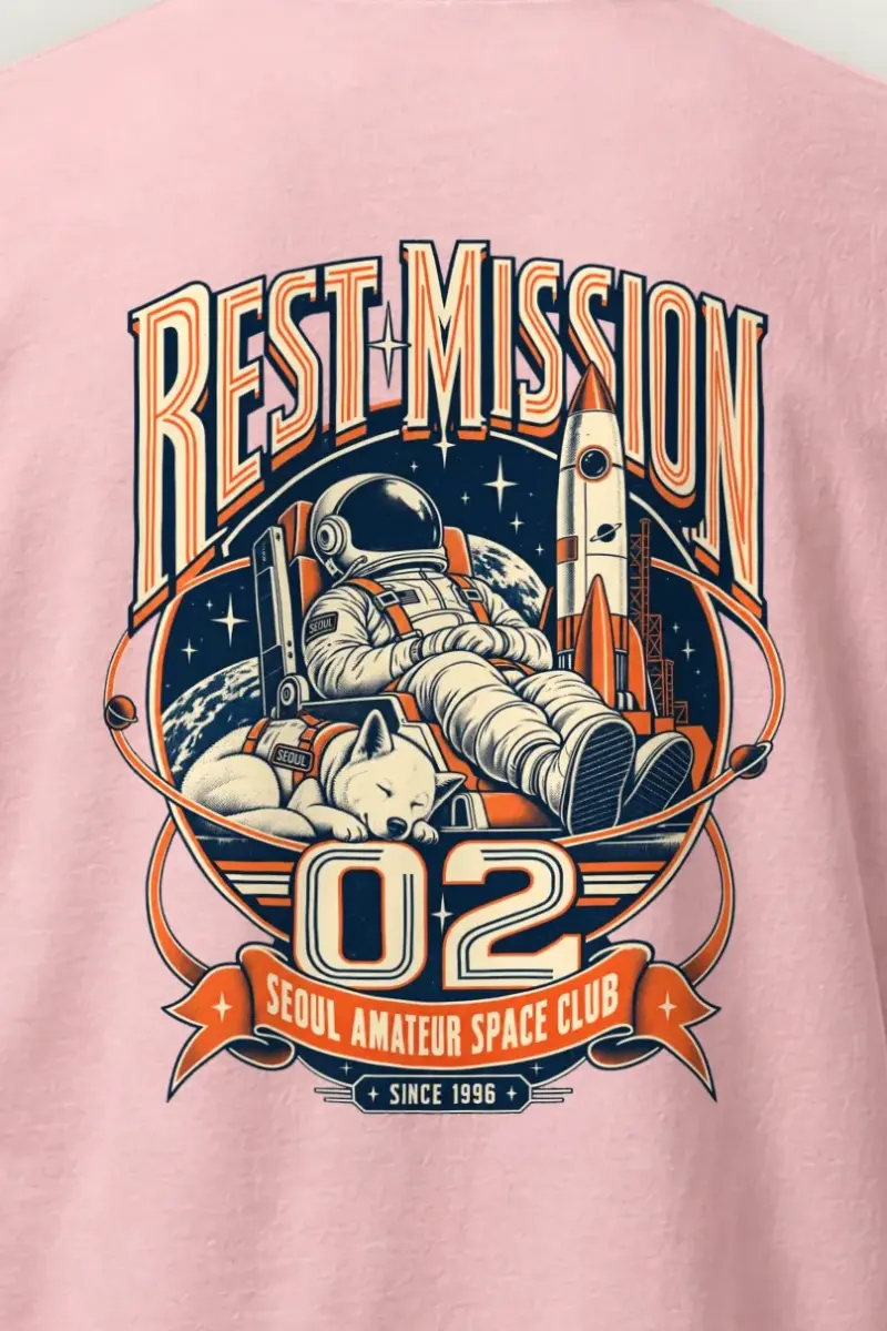 "Rest Mission 02" Heavyweight Unisex Crewneck T-shirt
