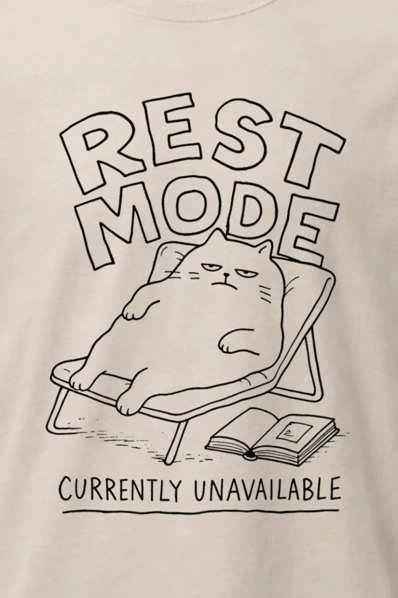 "Rest Mode" Heavyweight Unisex Crewneck T-shirt