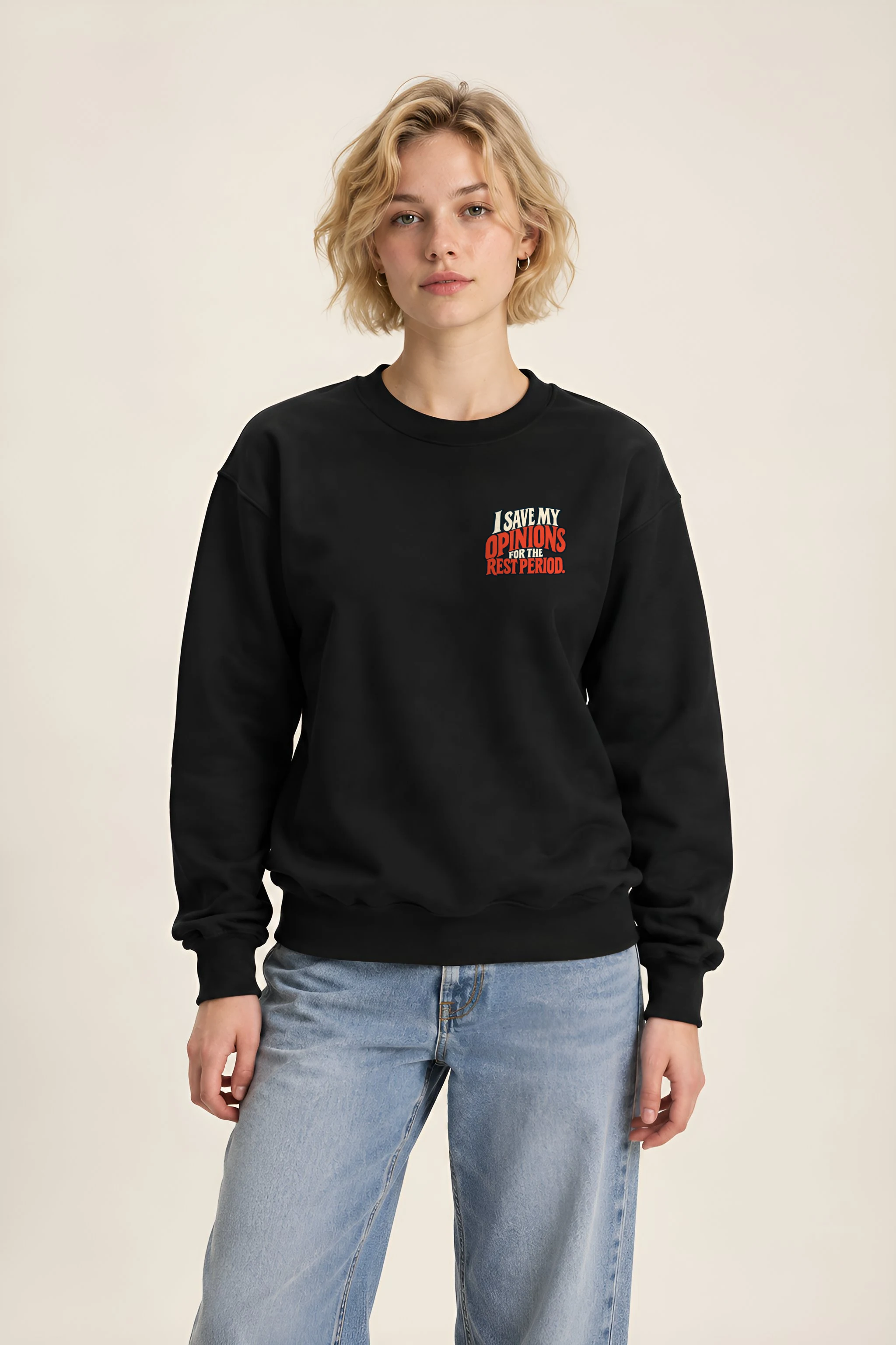 "Rest Period Opinions" Heavy Blend Unisex Crewneck Sweatshirt