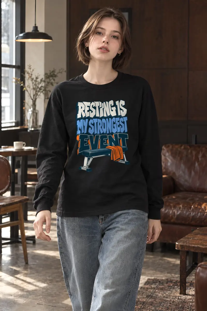 "Resting Is My Strongest Event" Unisex Longsleeve T-shirt