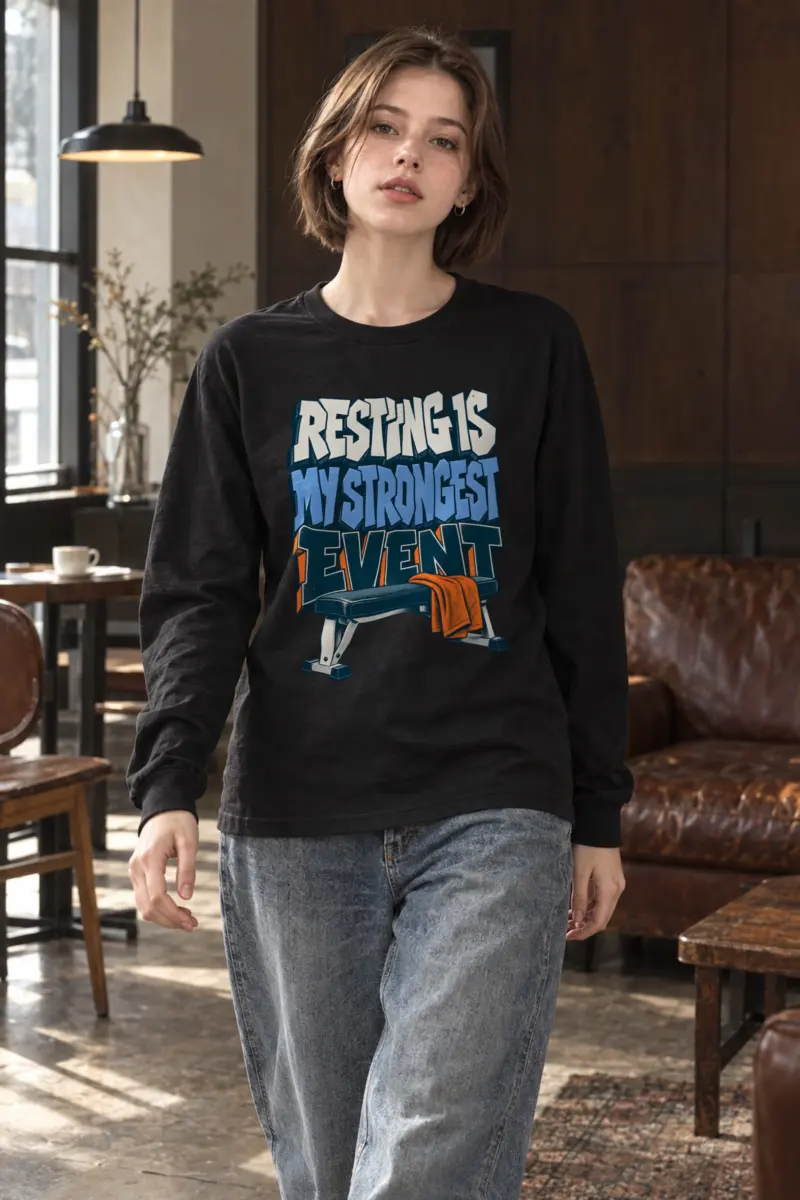 "Resting Is My Strongest Event" Unisex Longsleeve T-shirt