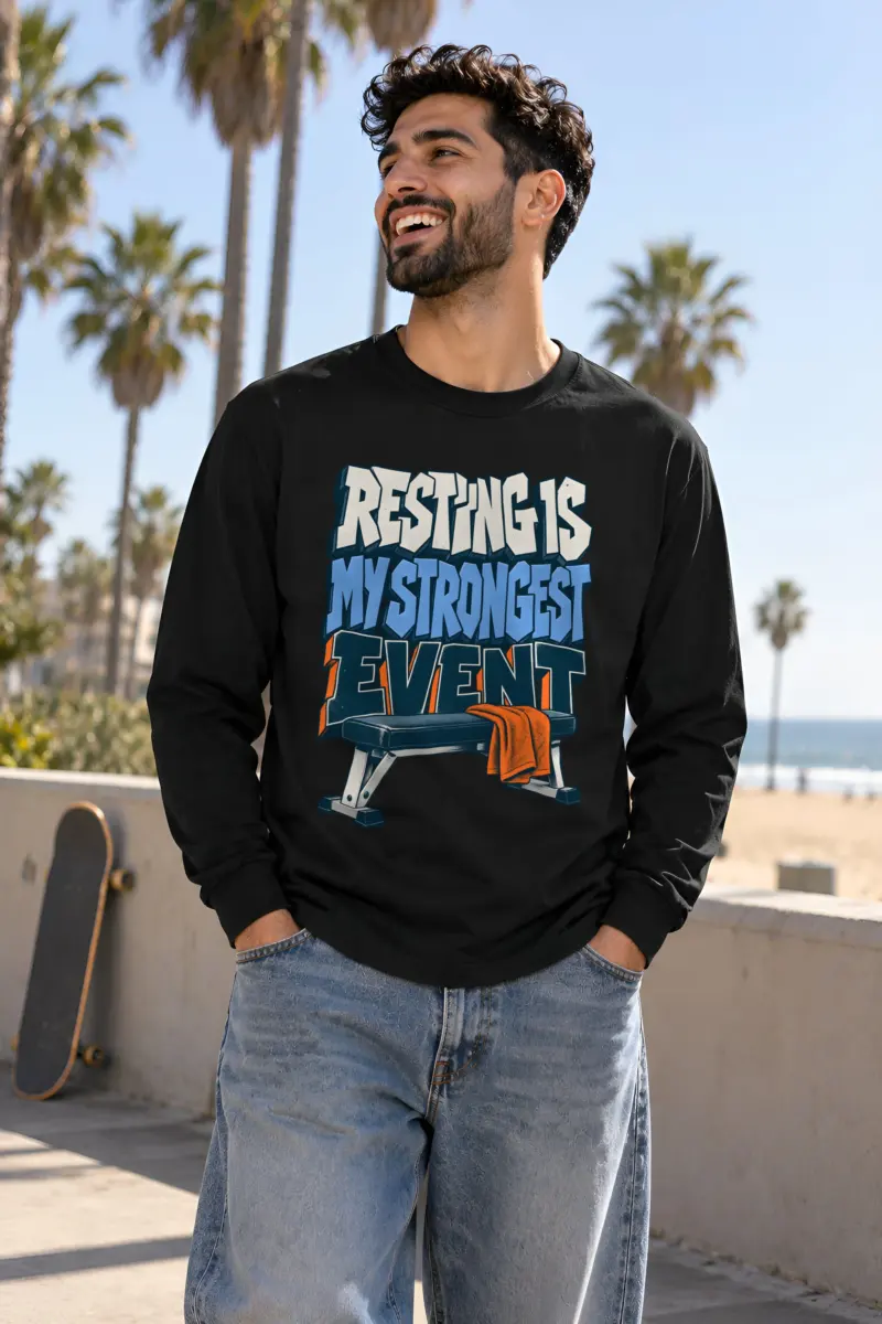 "Resting Is My Strongest Event" Unisex Longsleeve T-shirt