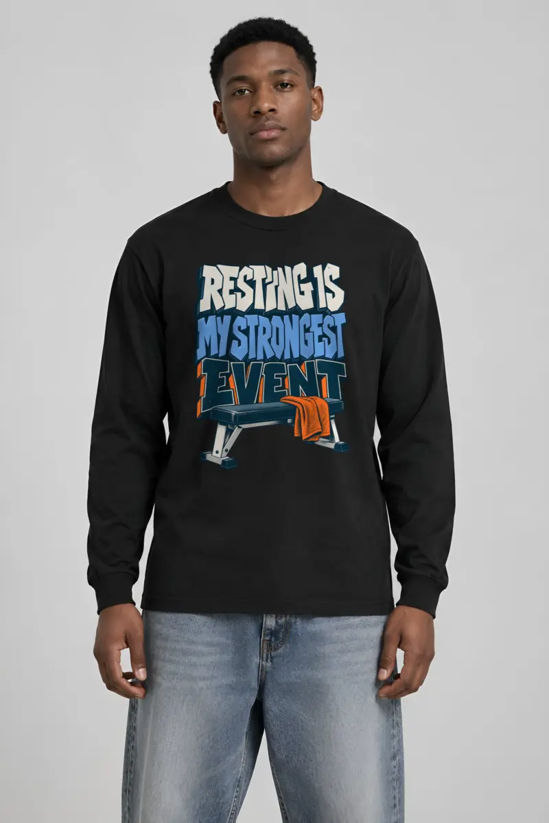 "Resting Is My Strongest Event" Unisex Longsleeve T-shirt