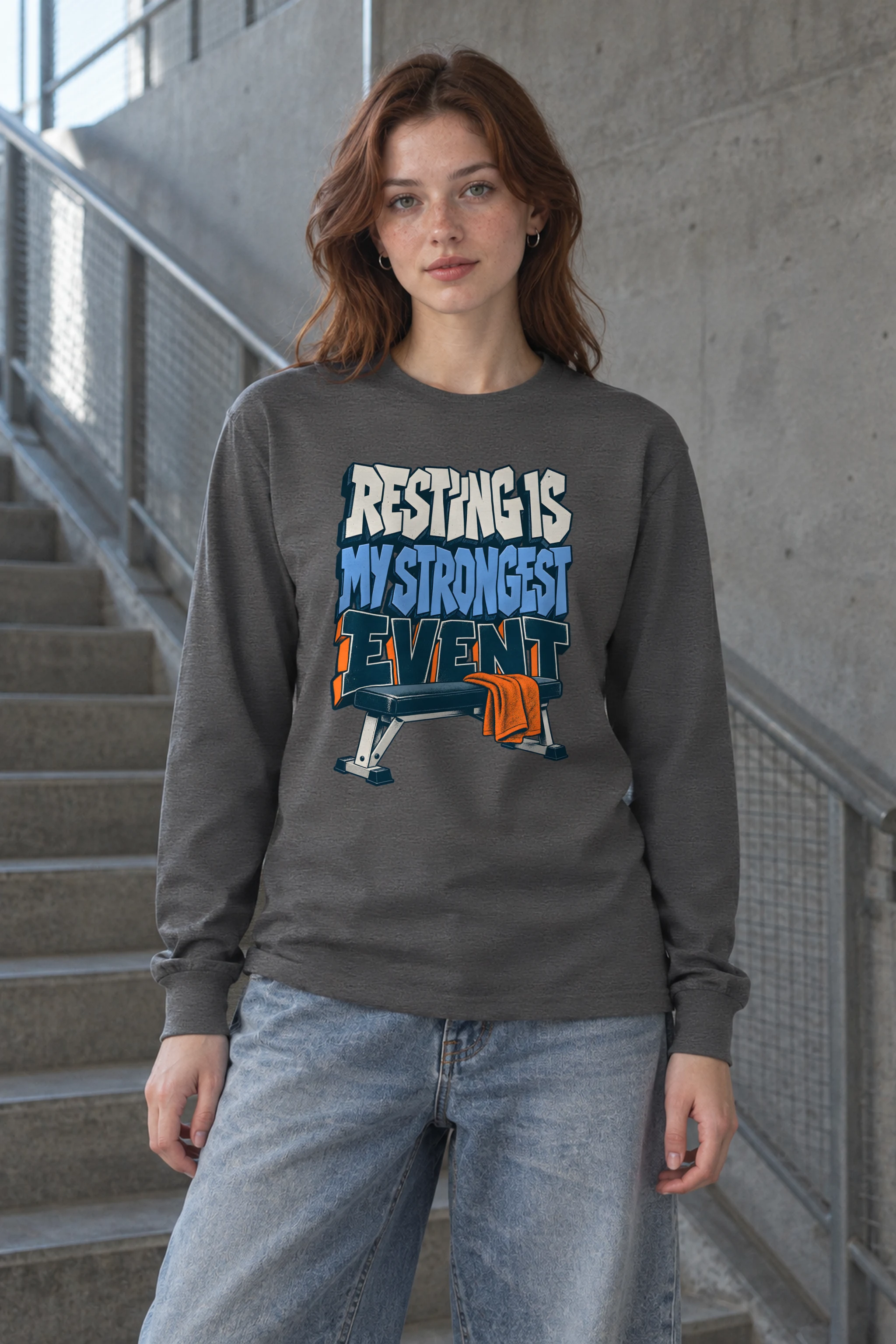 "Resting Is My Strongest Event" Unisex Longsleeve T-shirt