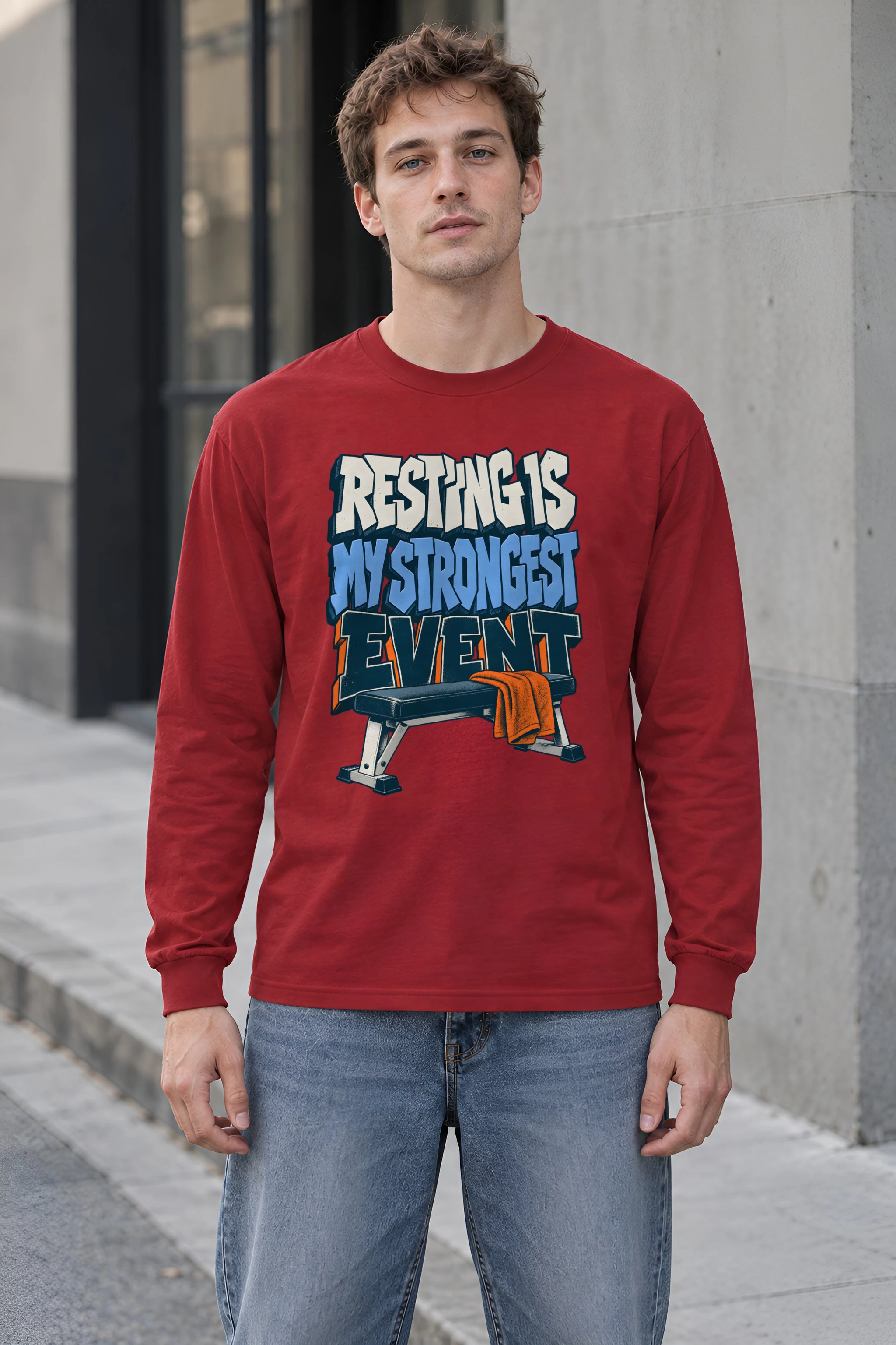 "Resting Is My Strongest Event" Unisex Longsleeve T-shirt