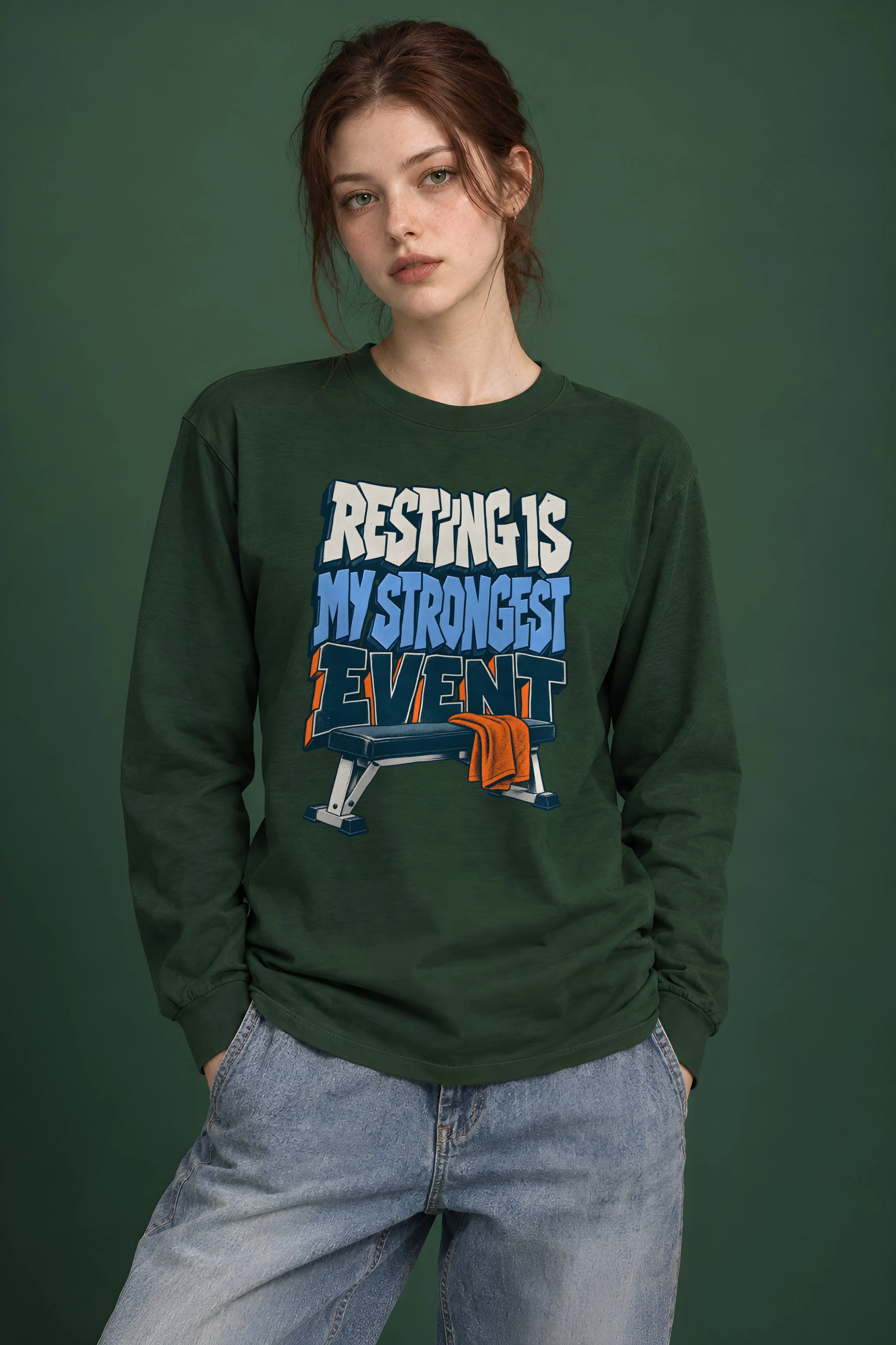 "Resting Is My Strongest Event" Unisex Longsleeve T-shirt
