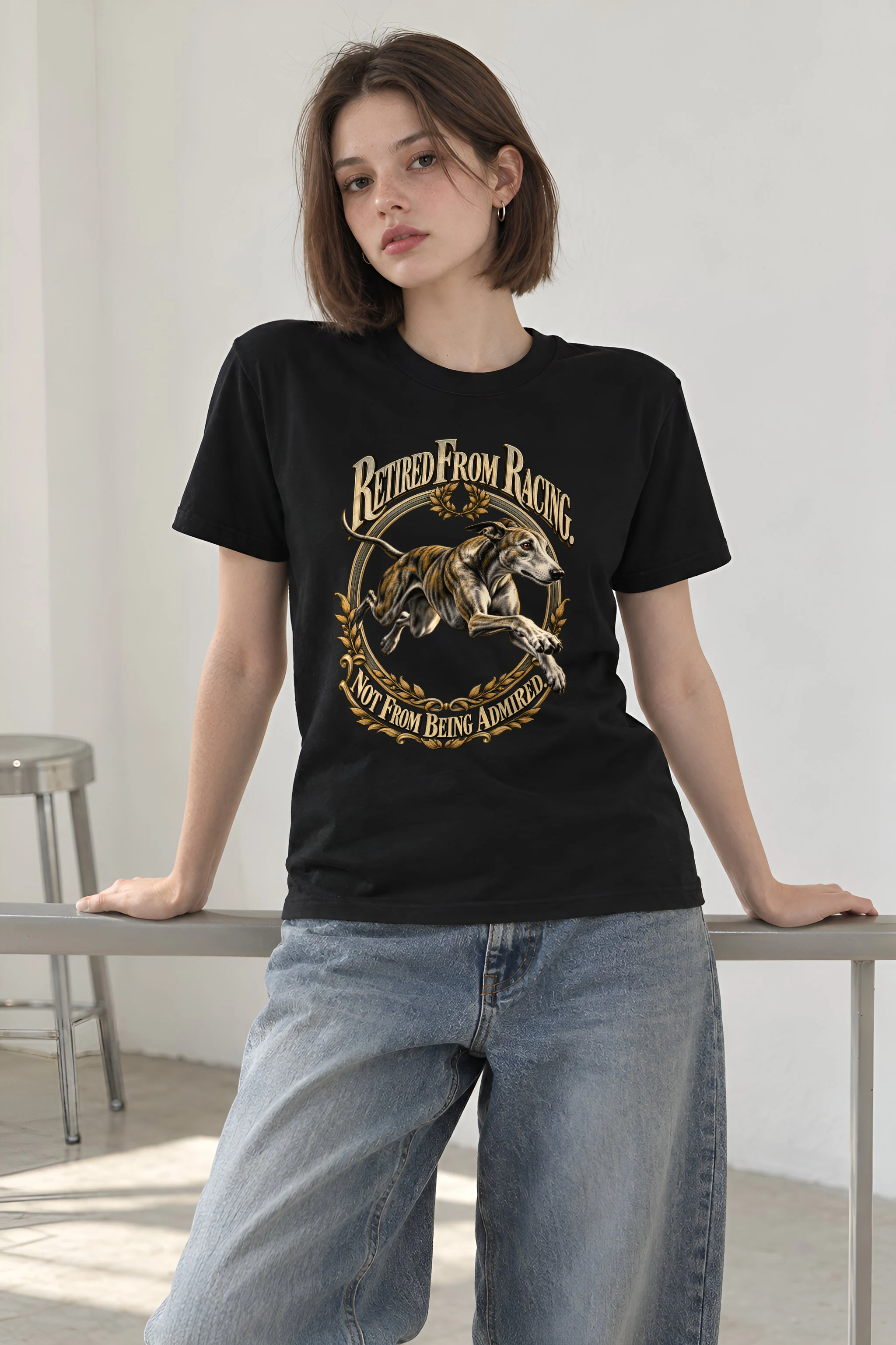"Retired From Racing" Heavyweight Unisex Crewneck T-shirt