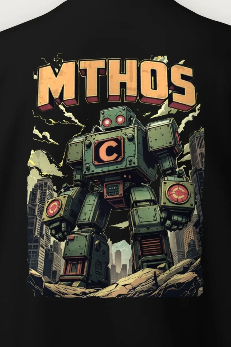 "Retro Robot" Heavy Blend Unisex Crewneck Sweatshirt