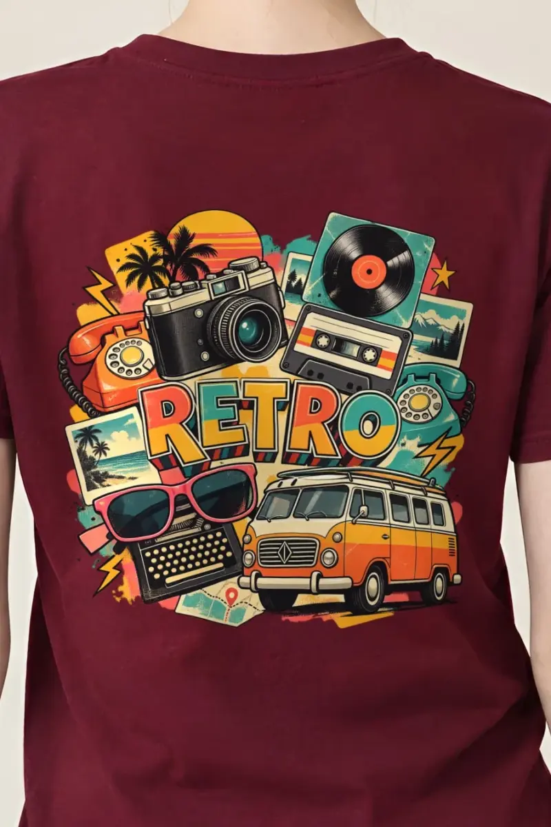 "Retro Signal" Heavyweight Unisex Crewneck T-shirt