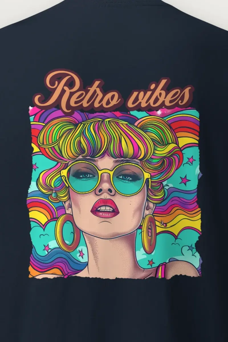 "Retro Vibes" Heavyweight Unisex Crewneck T-shirt