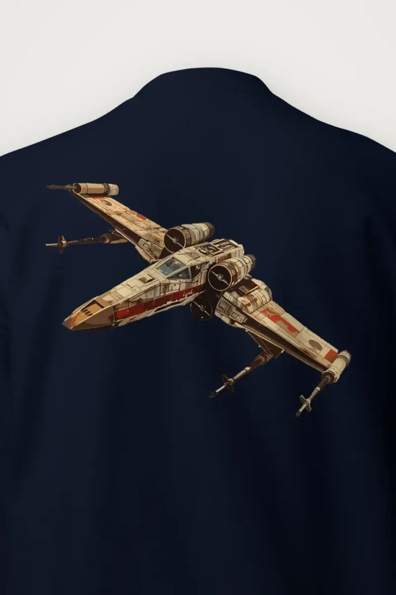 "Retro X-Wing Schematic" Heavy Blend Unisex Crewneck Sweatshirt