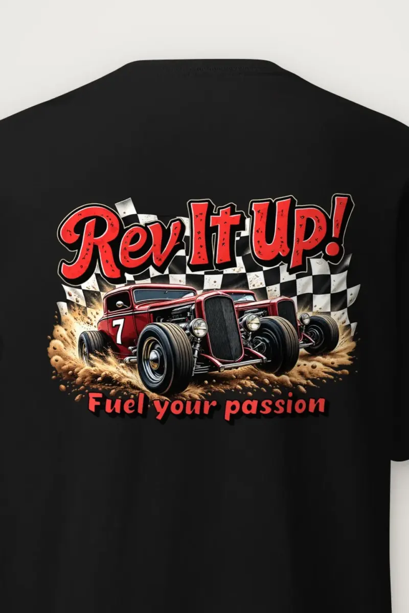 "Rev It Up" Heavyweight Unisex Crewneck T-shirt