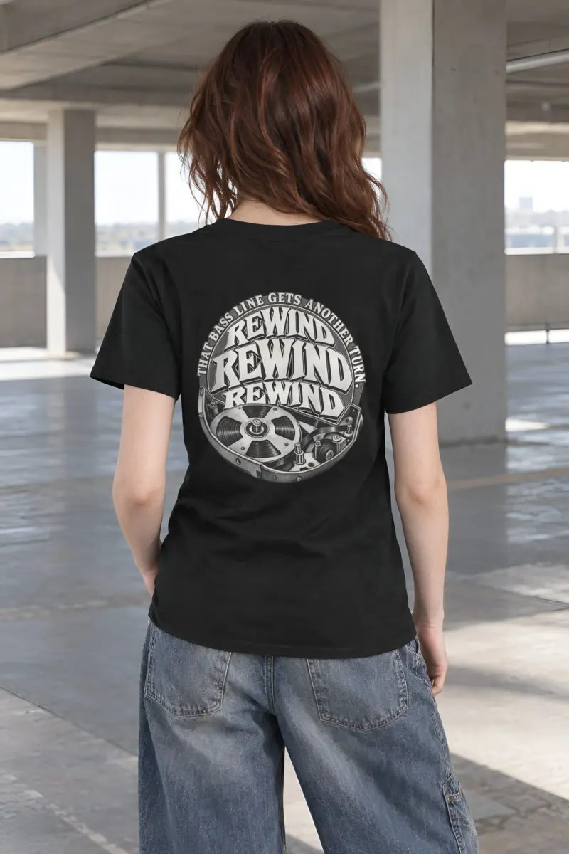 “Rewind Rewind Rewind” Heavyweight Unisex Crewneck T-shirt
