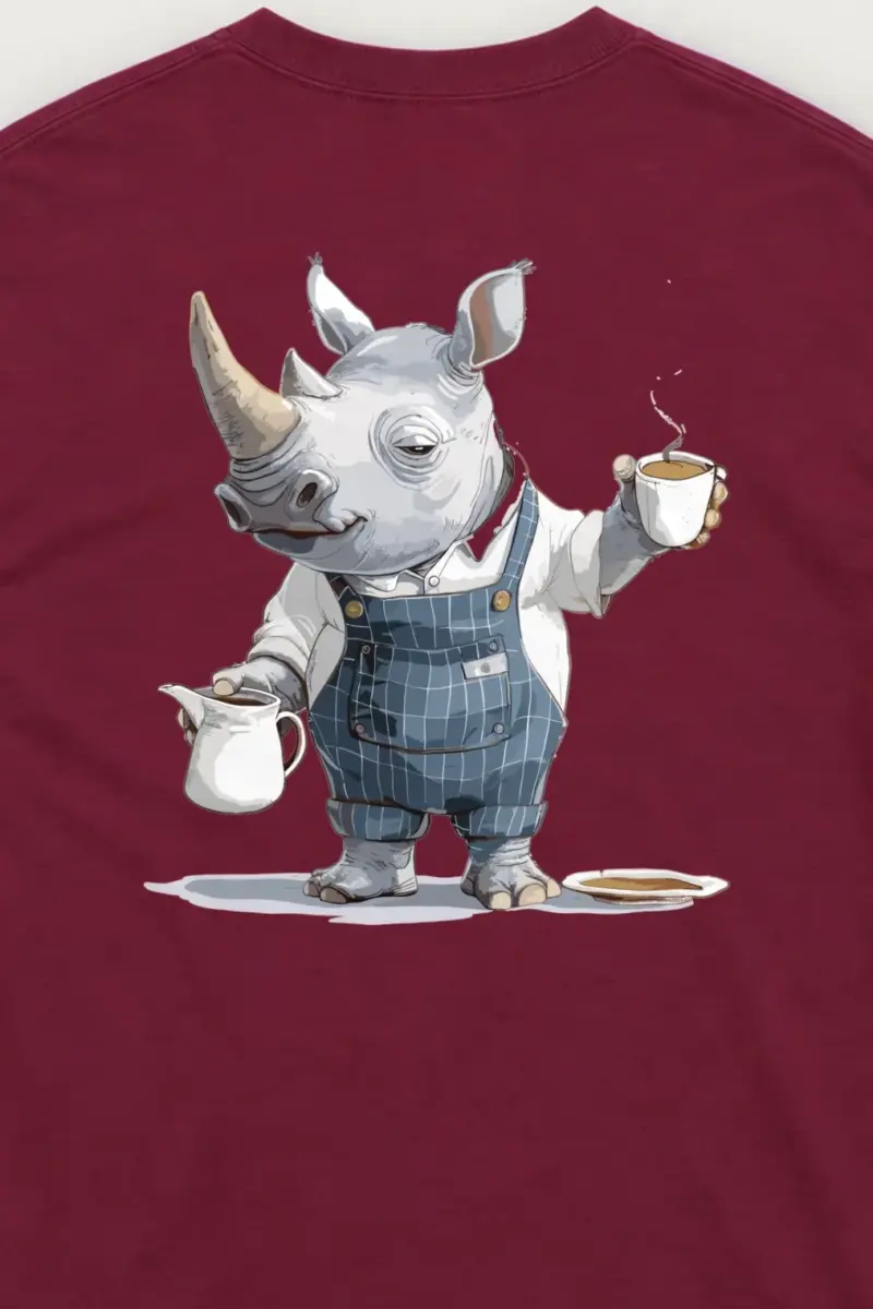 "Rhino Coffee Shift" Unisex Longsleeve T-shirt