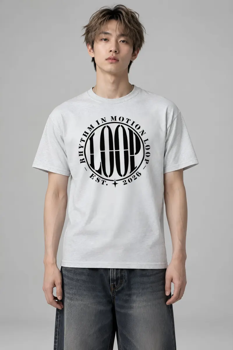 "Rhythm in Motion Loop" Heavyweight Unisex Crewneck T-shirt