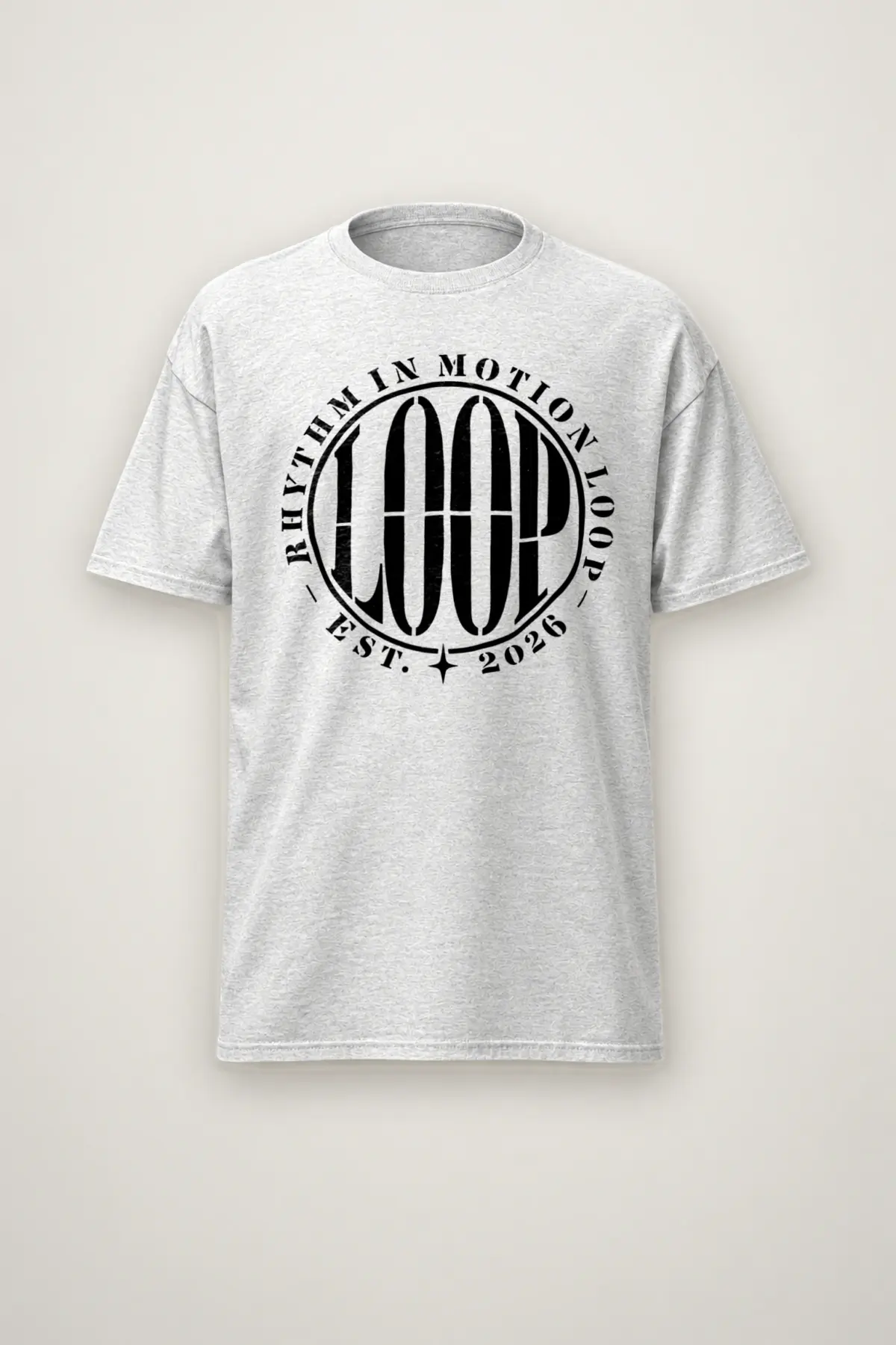 "Rhythm in Motion Loop" Heavyweight Unisex Crewneck T-shirt