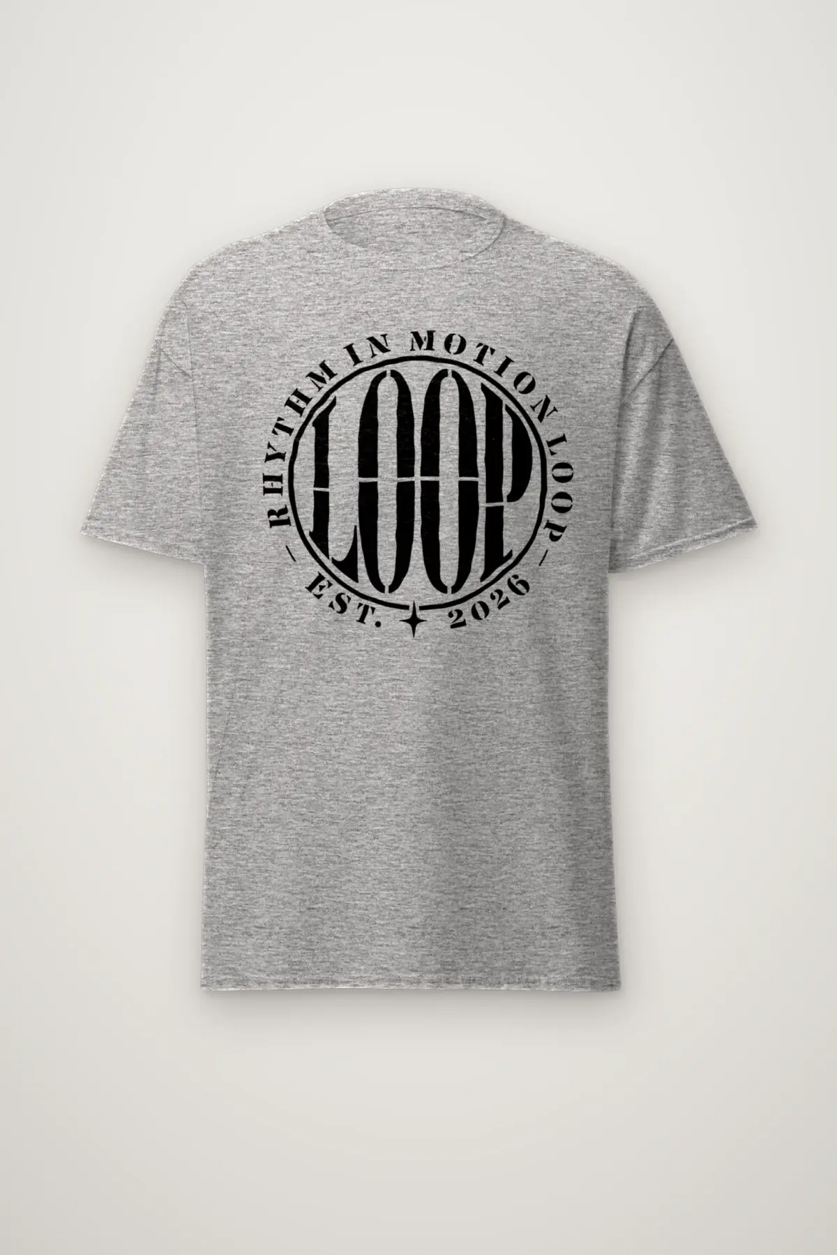 "Rhythm in Motion Loop" Heavyweight Unisex Crewneck T-shirt