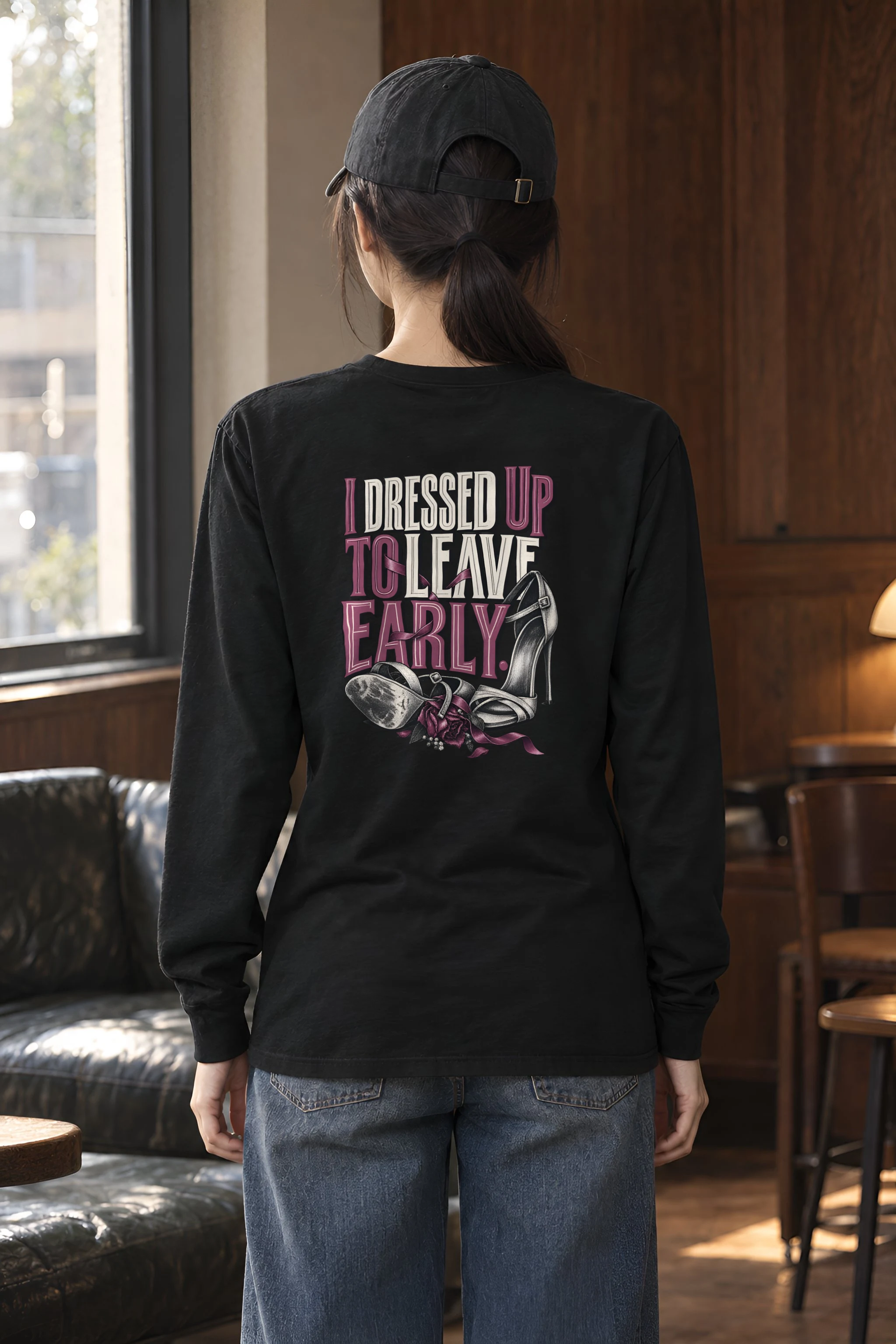 "Ribbon And Stiletto Sandals" Unisex Longsleeve T-shirt