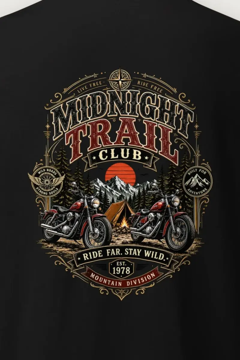 "Ride Far Stay Wild" Heavyweight Unisex Crewneck T-shirt