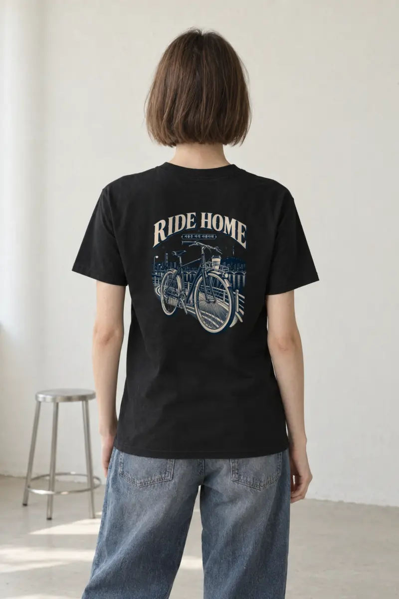"Ride Home Seoul" Heavyweight Unisex Crewneck T-shirt