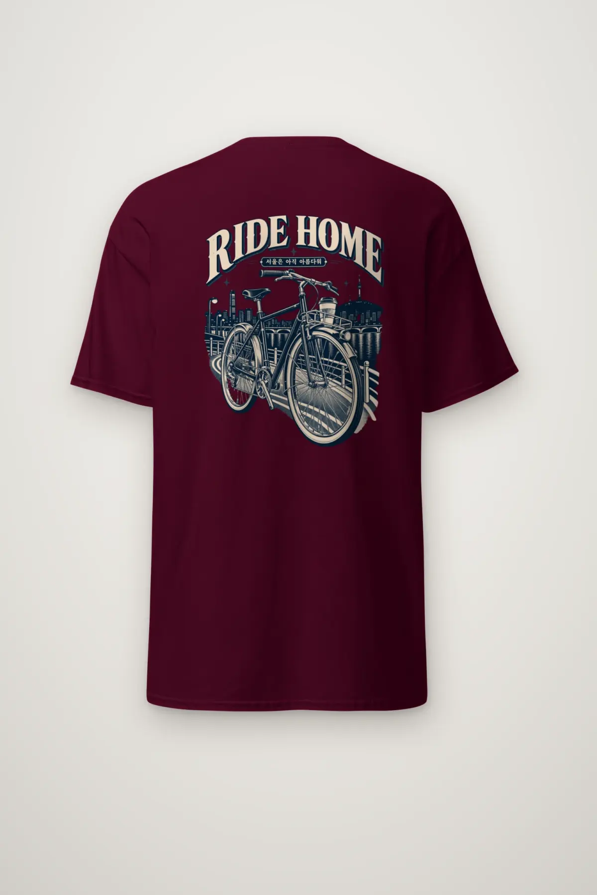 "Ride Home Seoul" Heavyweight Unisex Crewneck T-shirt