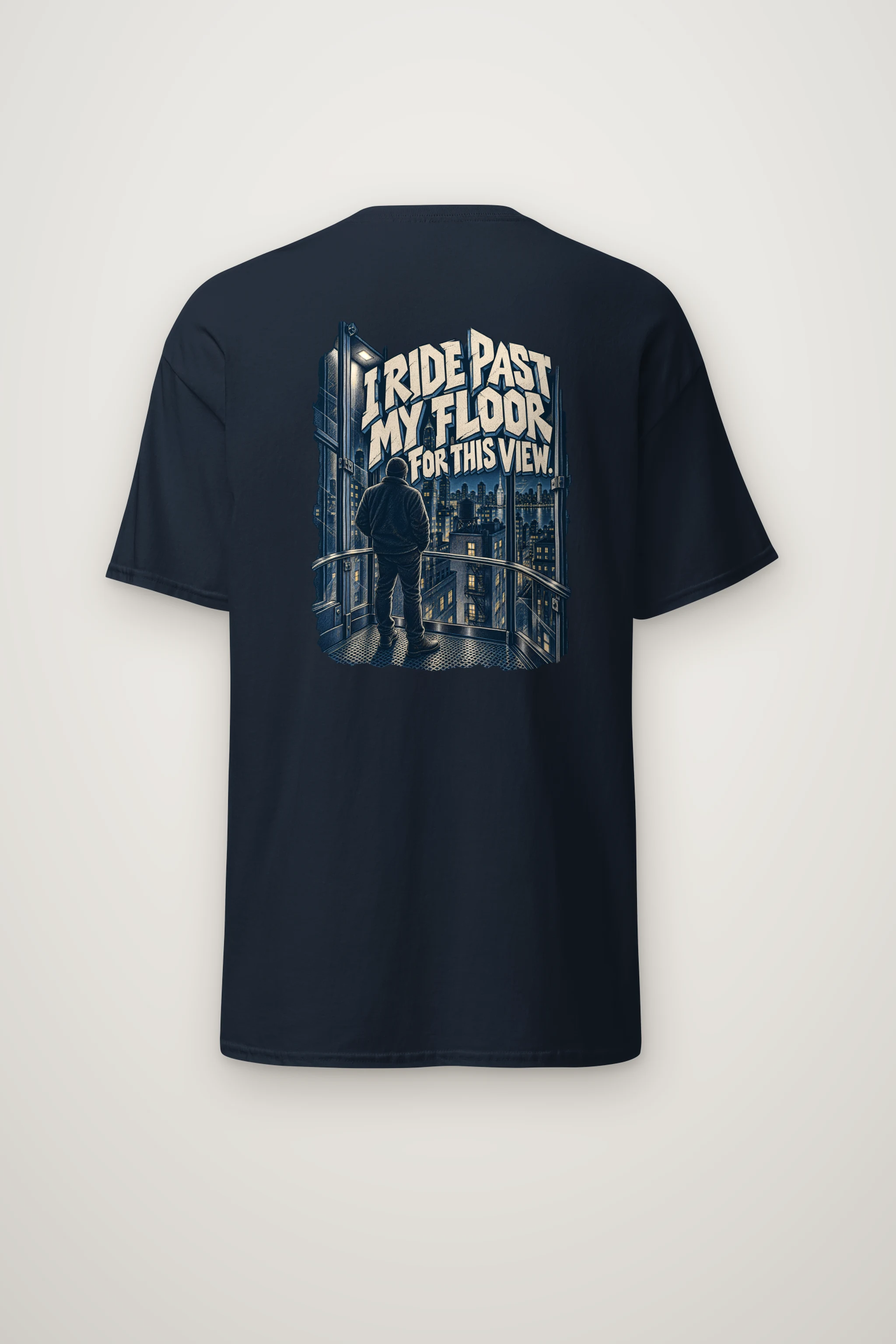 "Ride Past My Floor" Heavyweight Unisex Crewneck T-shirt