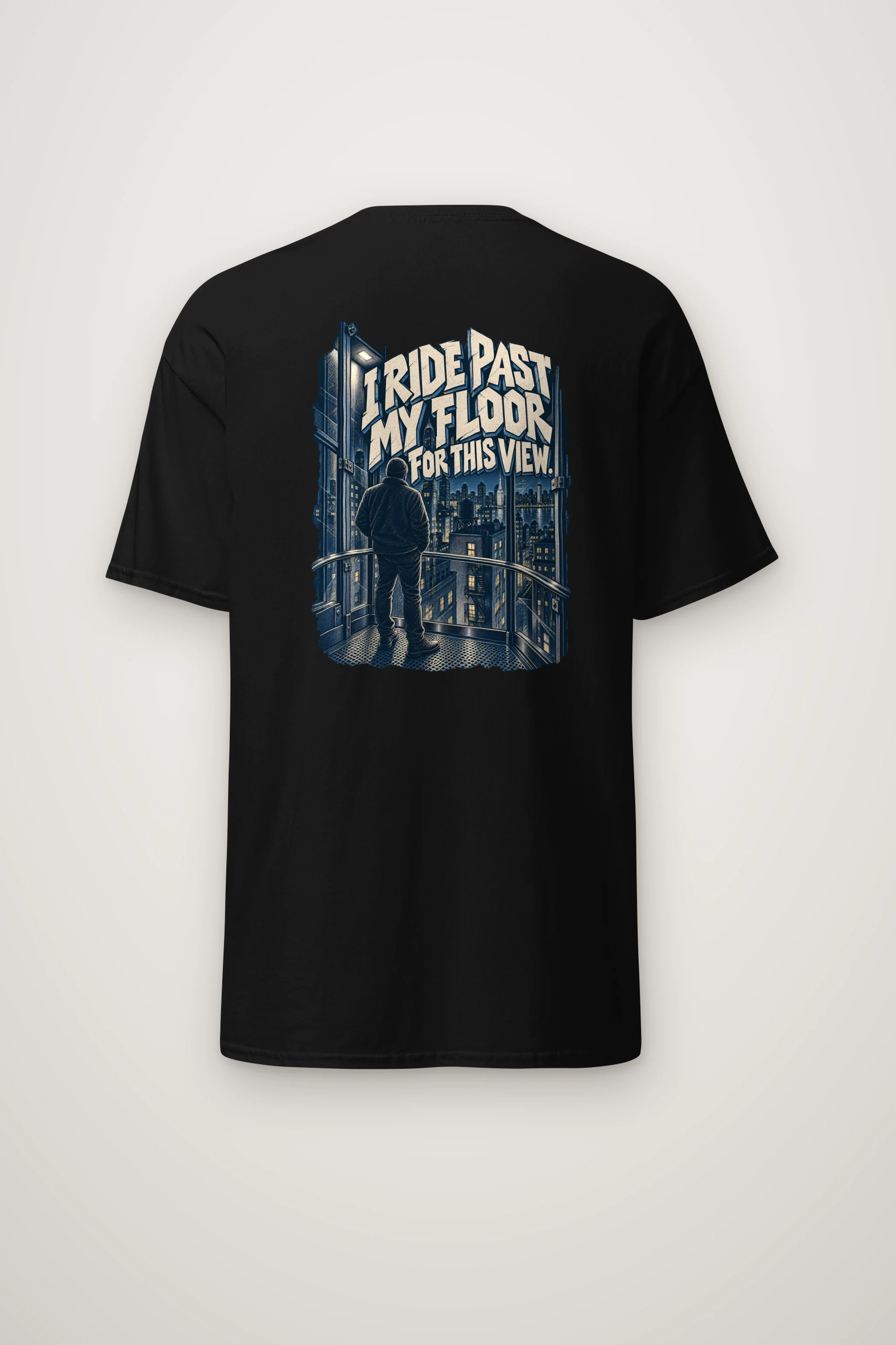 "Ride Past My Floor" Heavyweight Unisex Crewneck T-shirt