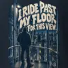 "Ride Past My Floor" Heavyweight Unisex Crewneck T-shirt