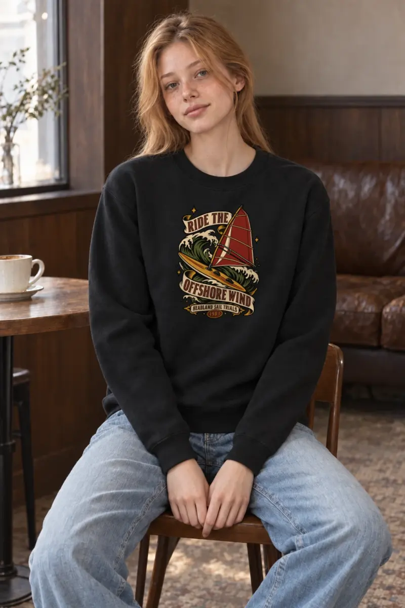 “Ride the Offshore Wind” Heavy Blend Unisex Crewneck Sweatshirt