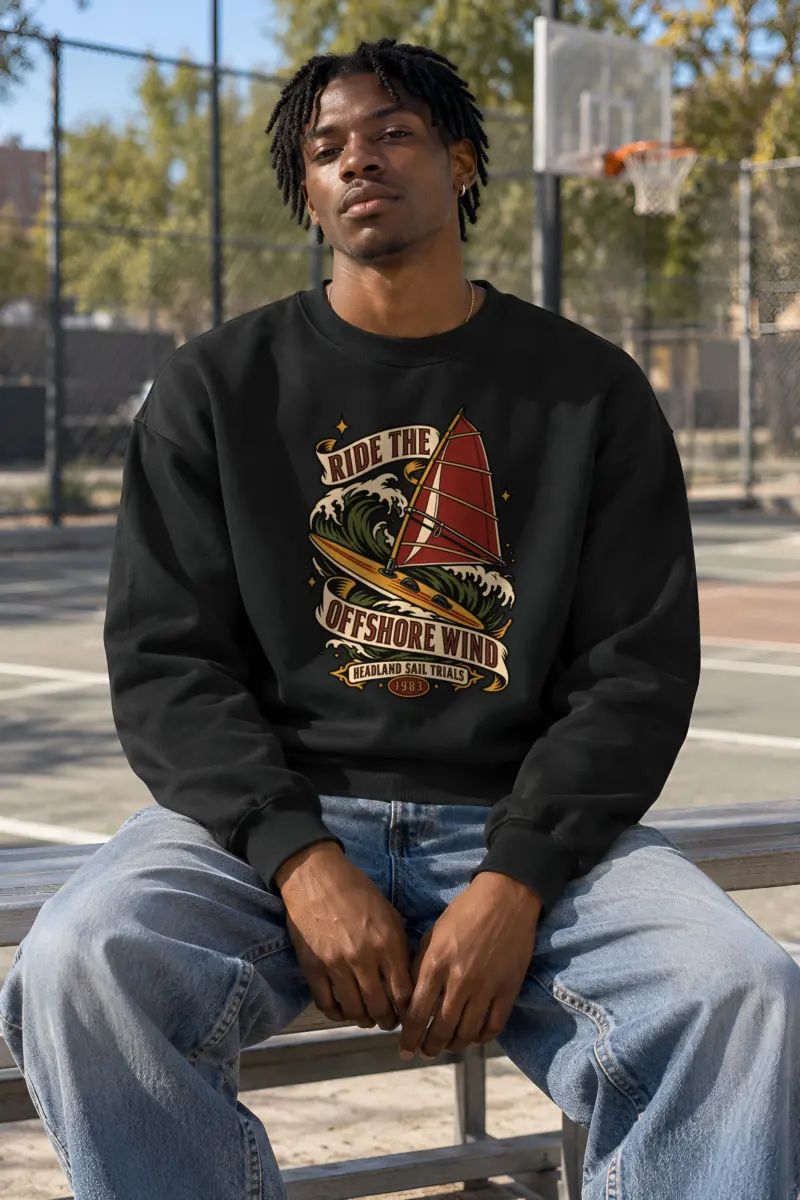 "Ride the Offshore Wind" Heavy Blend Unisex Crewneck Sweatshirt