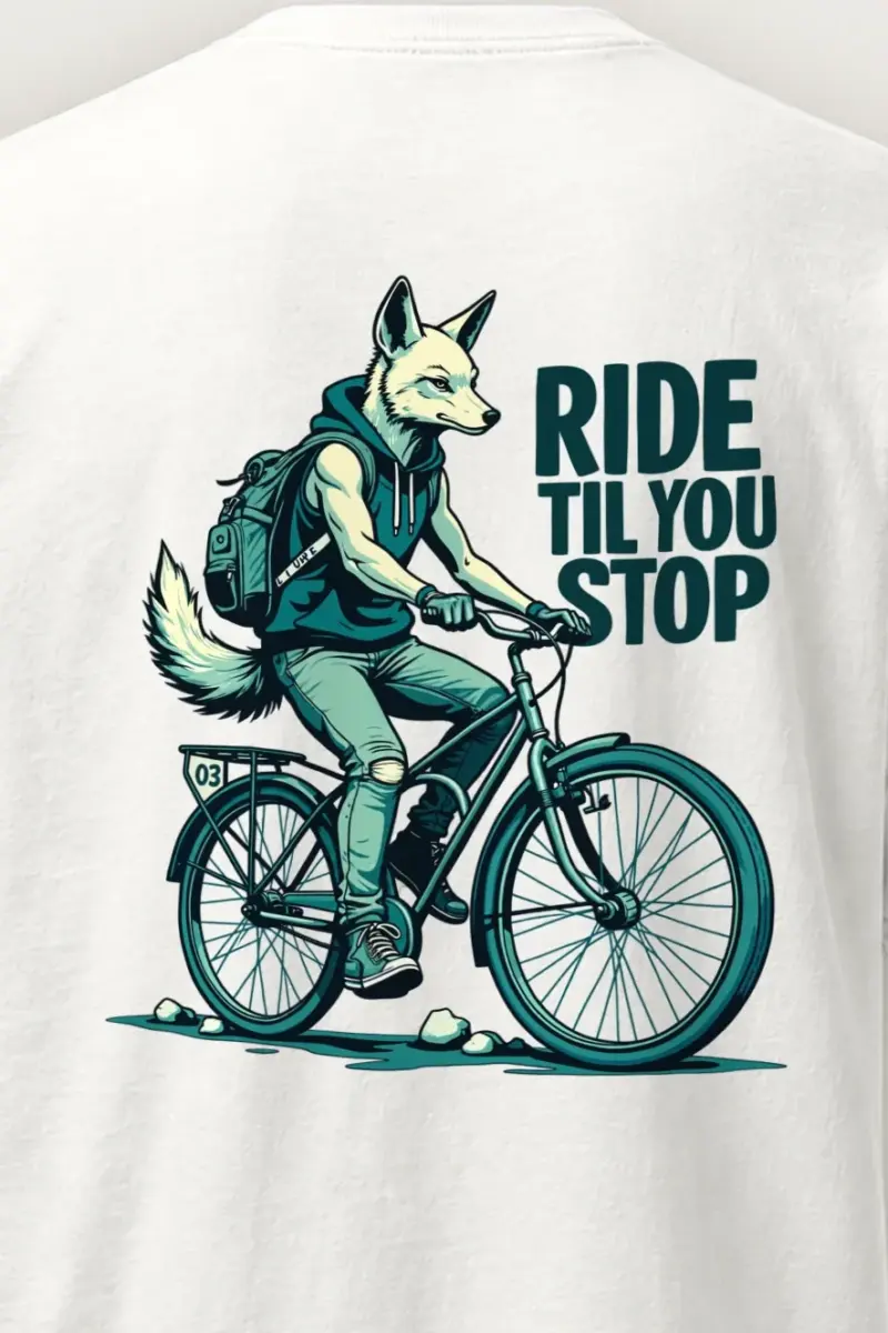 "Ride Til You Stop" Heavyweight Unisex Crewneck T-shirt