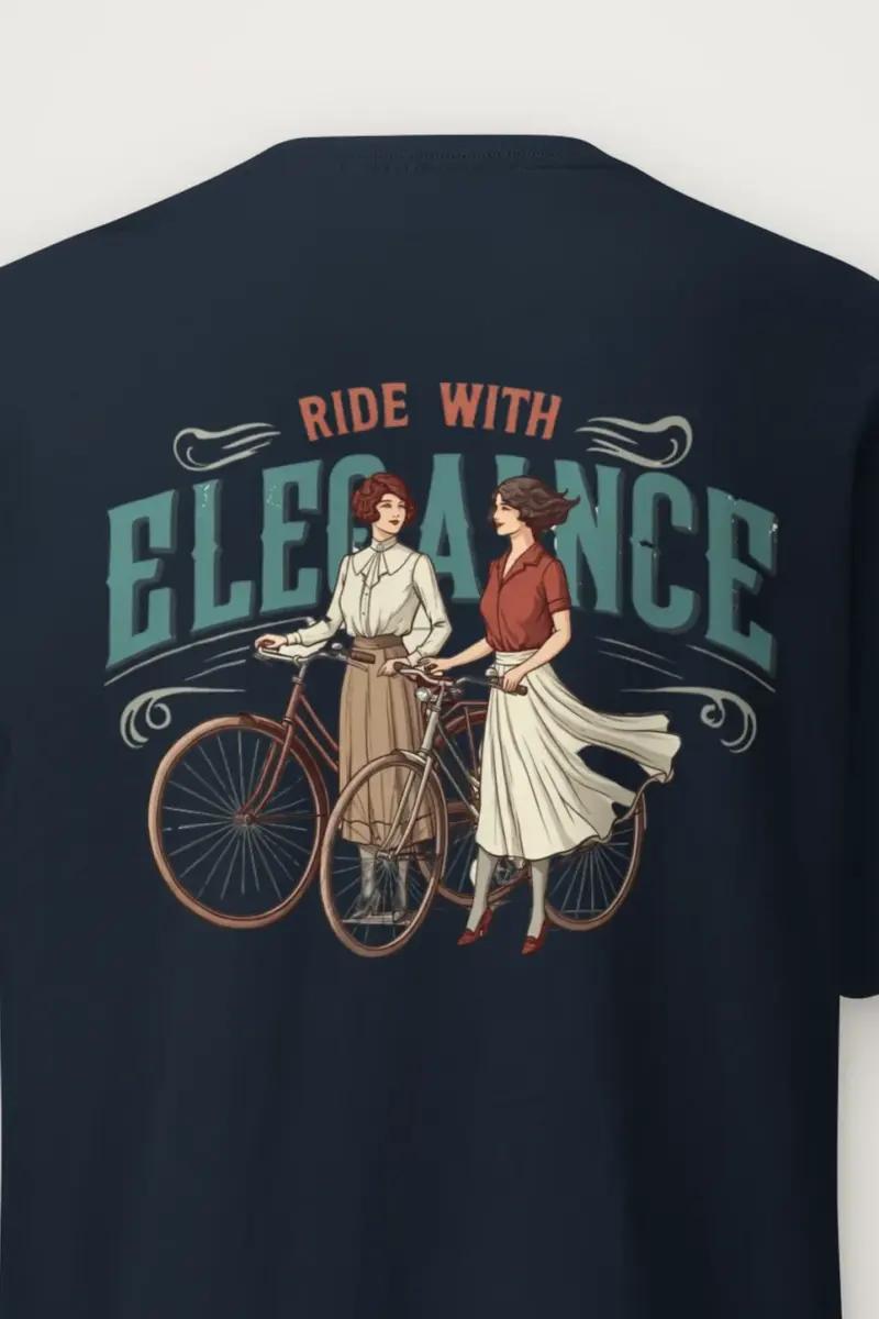 "Ride With Elegance" Heavyweight Unisex Crewneck T-shirt