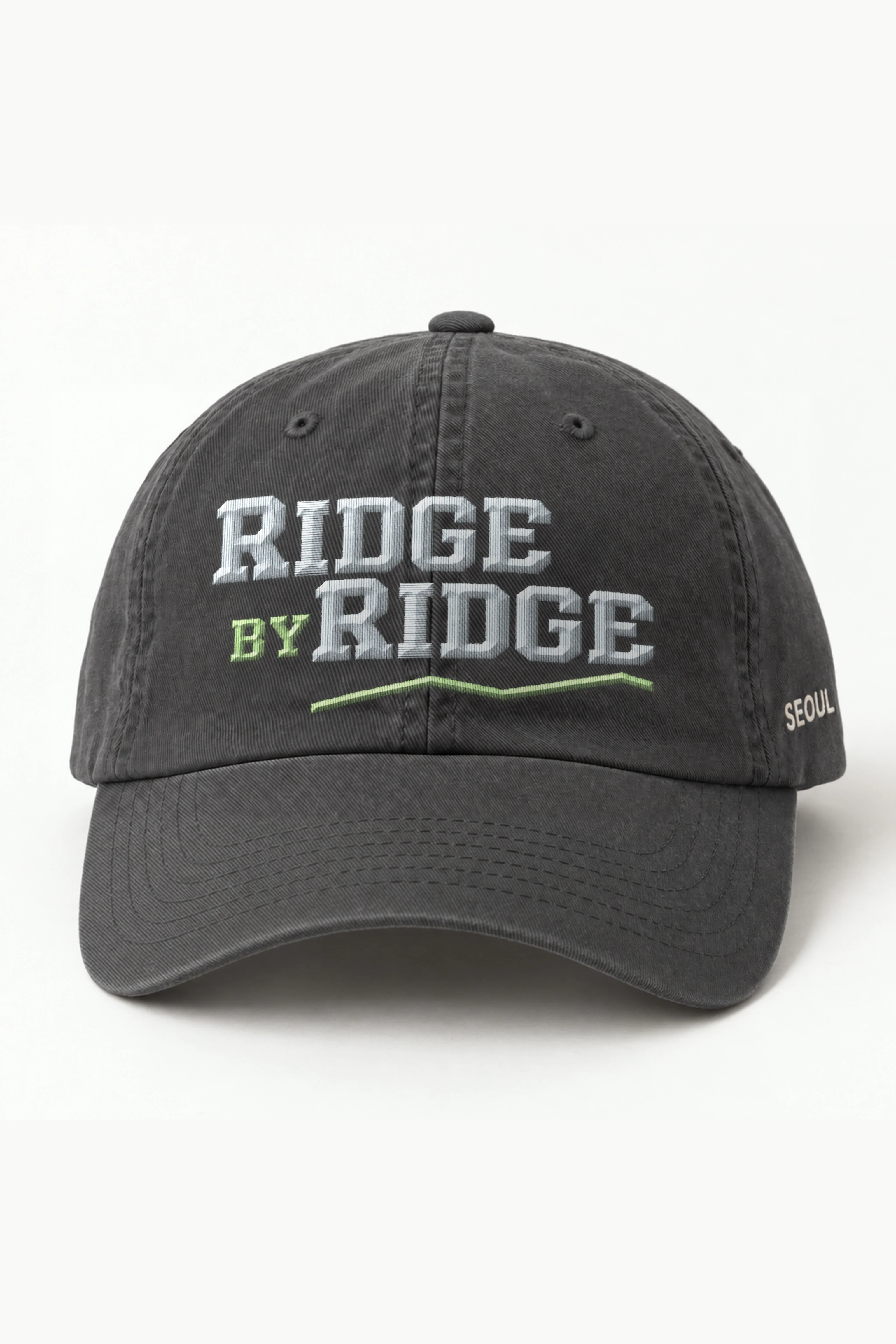 "Ridge by Ridge" Classic Dad Hat · Embroidered — dark-grey/cap-front