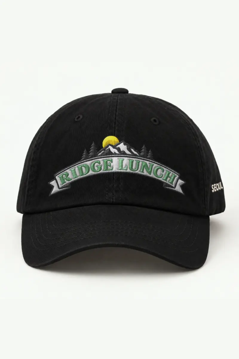 "Ridge Lunch" Classic Dad Hat · Embroidered — black/cap-front
