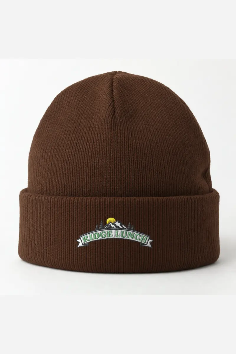 "Ridge Lunch" Cuffed Beanie · Embroidered