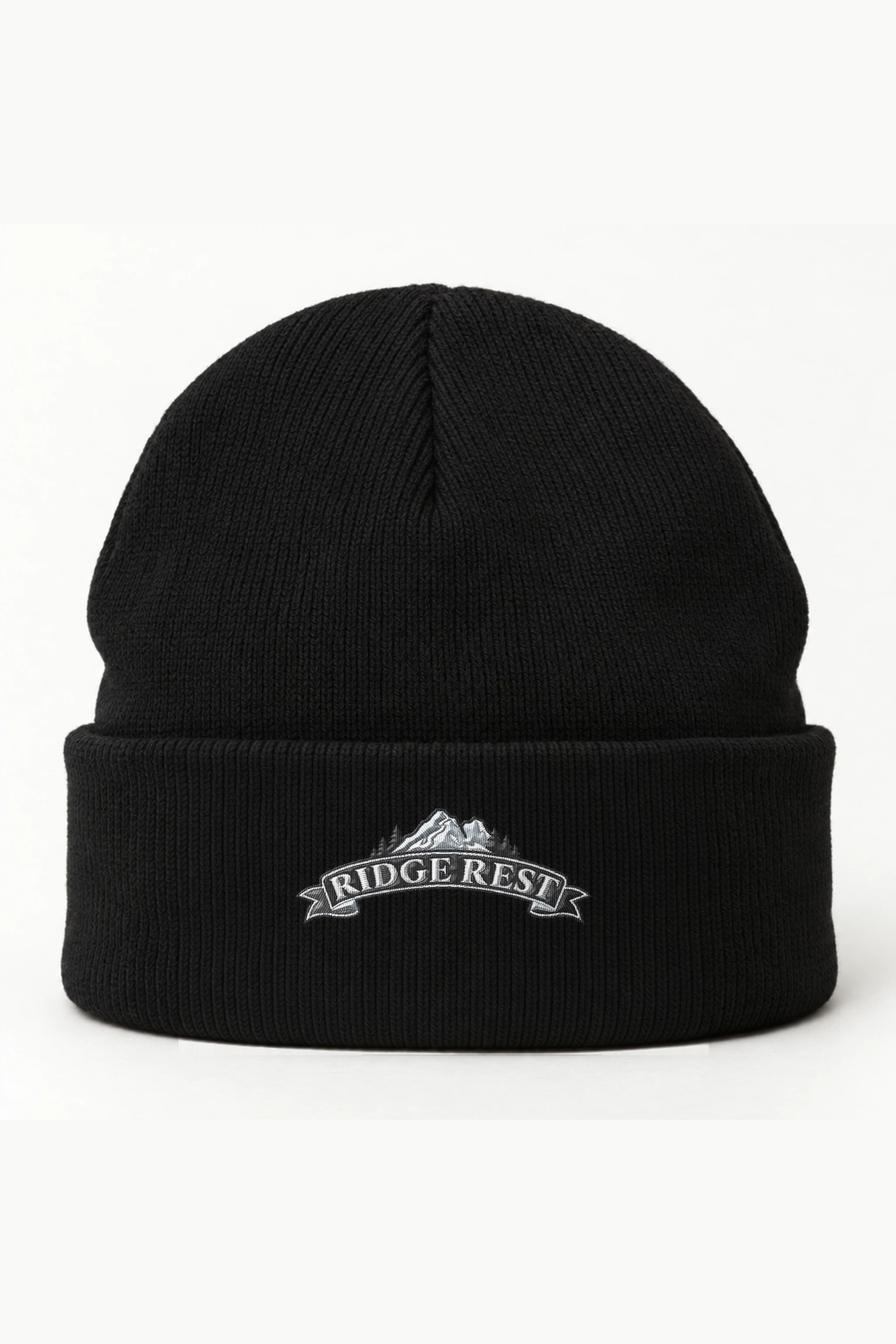 "Ridge Rest" Cuffed Beanie · Embroidered