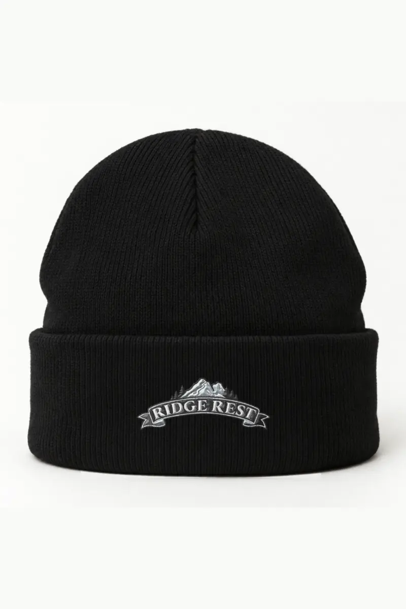 "Ridge Rest" Cuffed Beanie · Embroidered