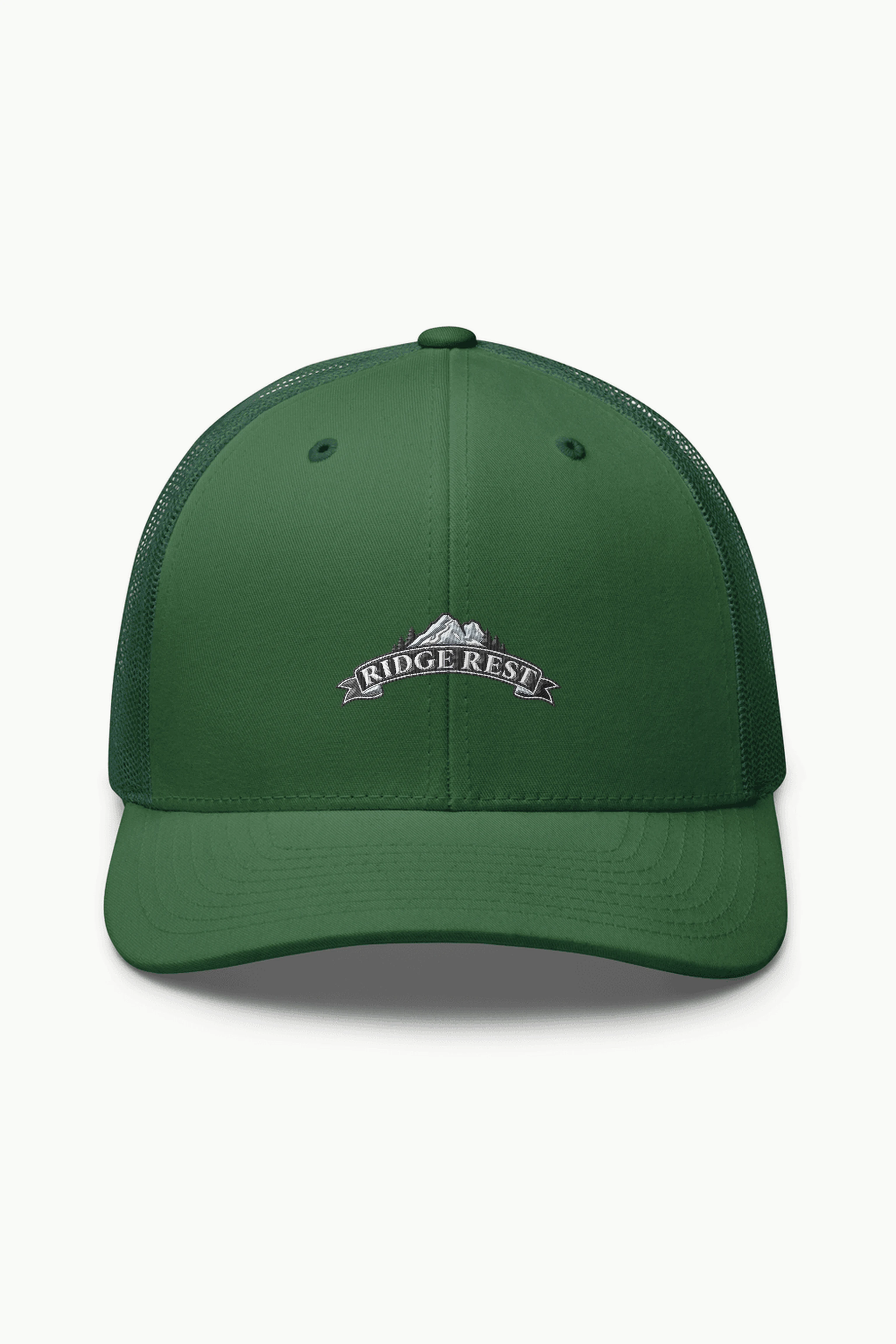 "Ridge Rest" Retro Trucker Cap · Embroidered