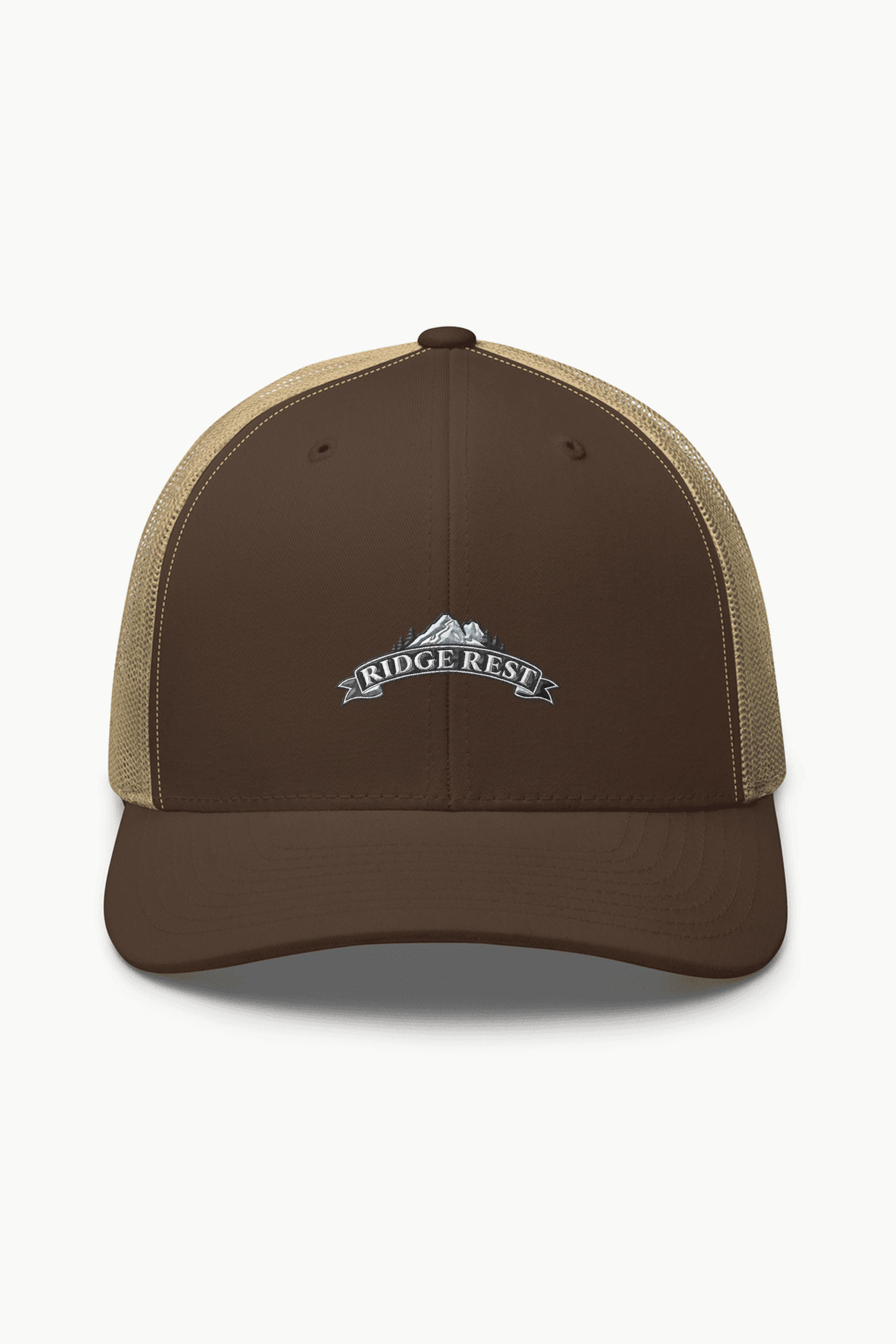 "Ridge Rest" Retro Trucker Cap · Embroidered