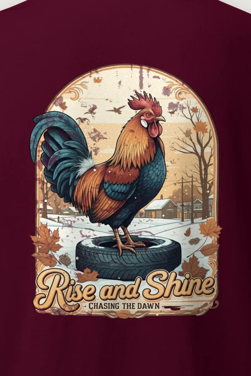 "Rise And Shine" Heavyweight Unisex Crewneck T-shirt