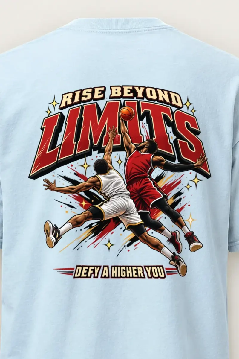 "Rise Beyond Limits" Heavyweight Unisex Crewneck T-shirt