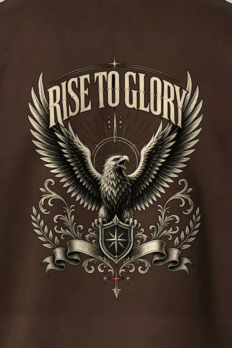 "Rise To Glory" 1 Crewneck Sweatshirt - the graphic up close