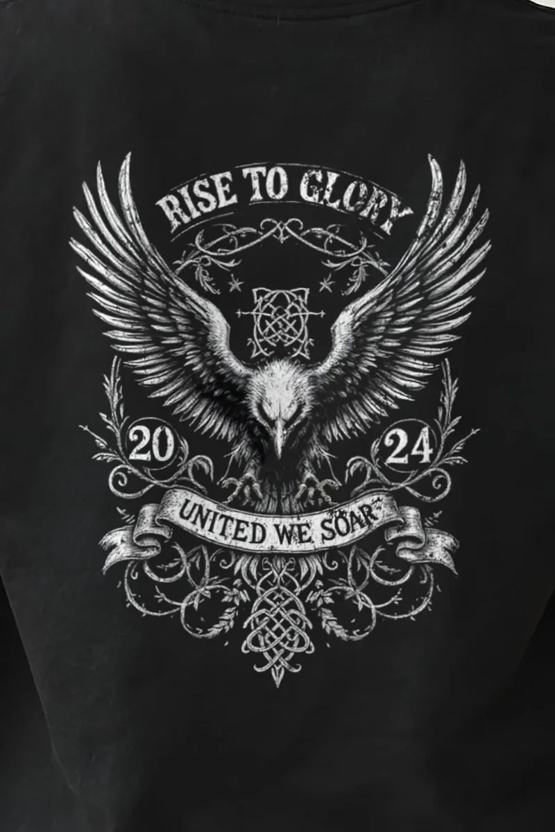 "Rise To Glory" Heavyweight Unisex Crewneck T-shirt