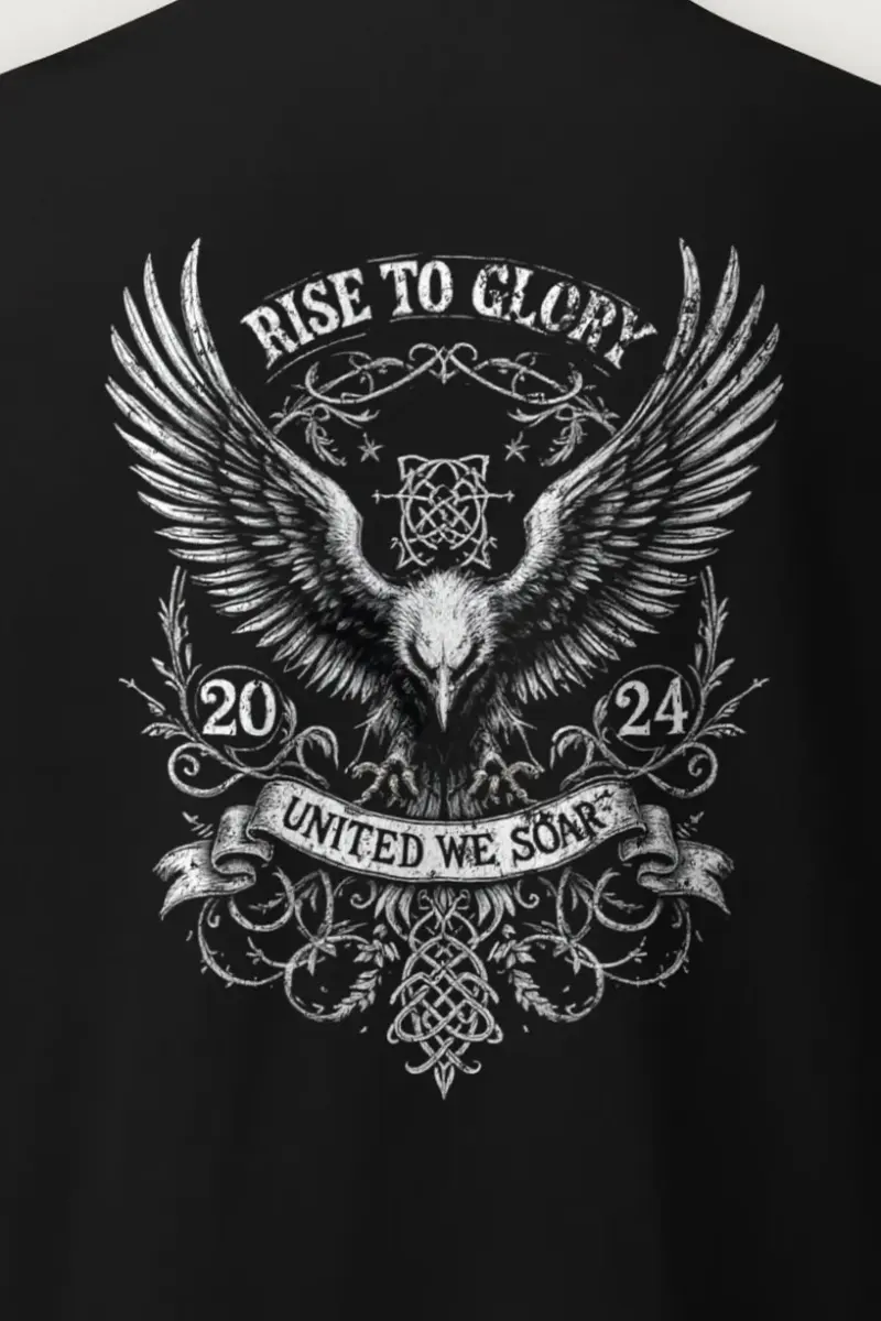 "Rise To Glory" Heavyweight Unisex Crewneck T-shirt