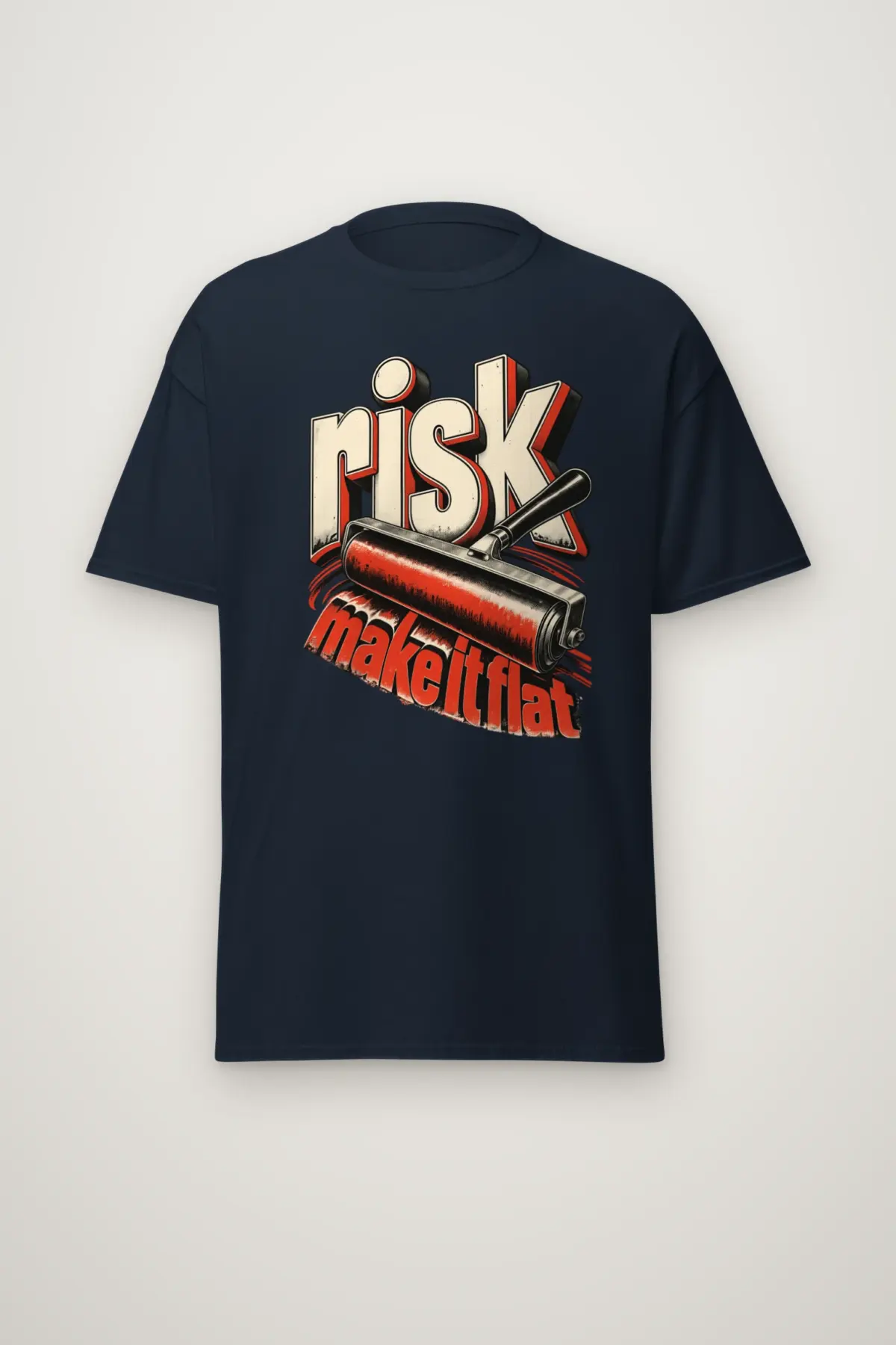 "risk make it flat" Heavyweight Unisex Crewneck T-shirt